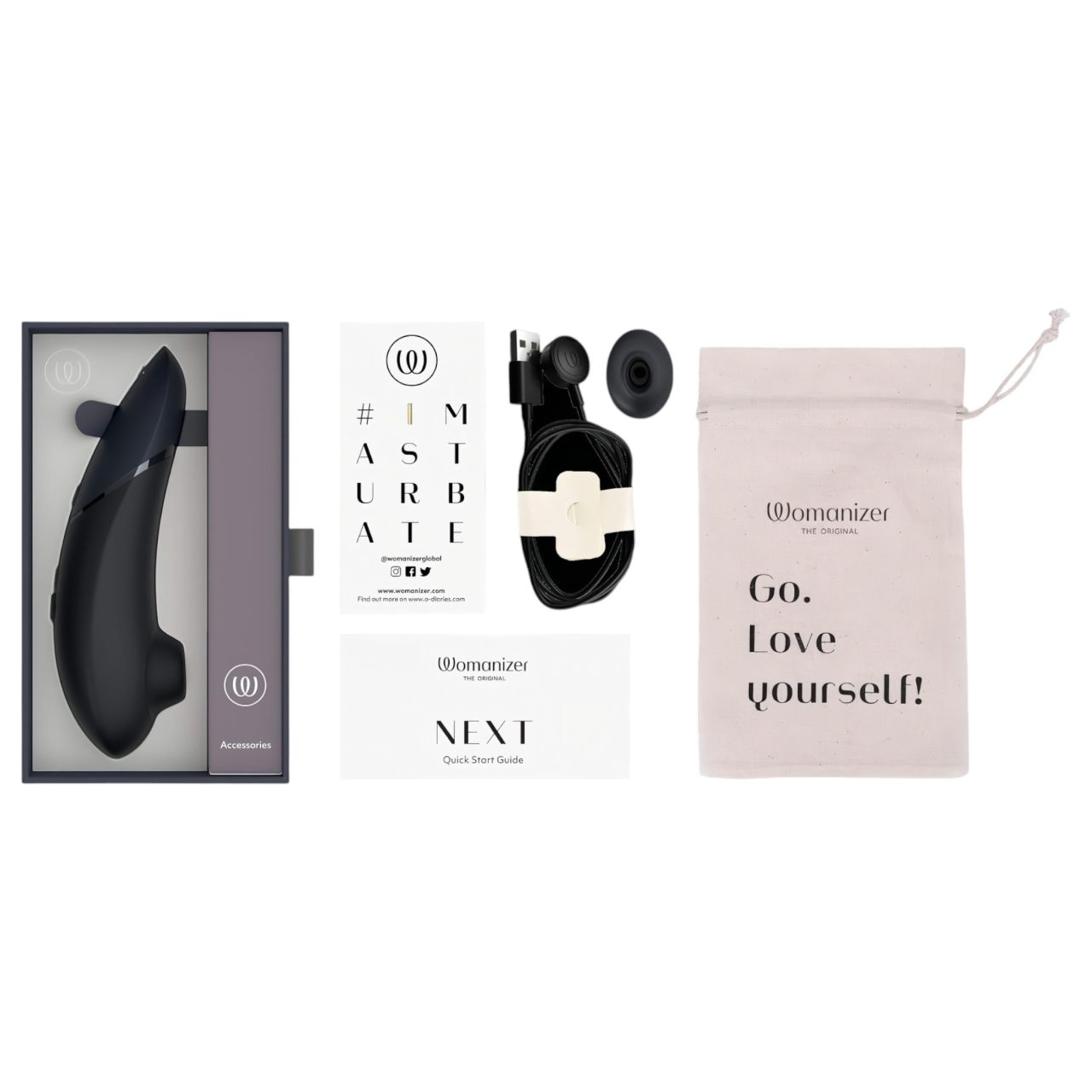 Womanizer Next - akkus, léghullámos csiklóizgató (fekete) Womanizer Next - akkus, léghullámos csiklóizgató (fekete)