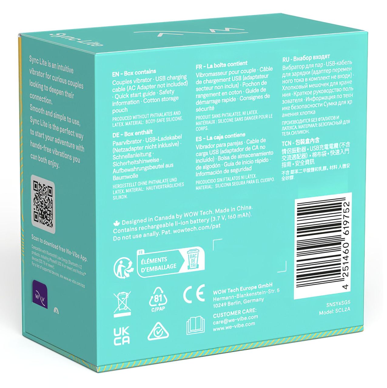 We-Vibe Sync Lite - App- és távirányítós párvibrátor (zöld)