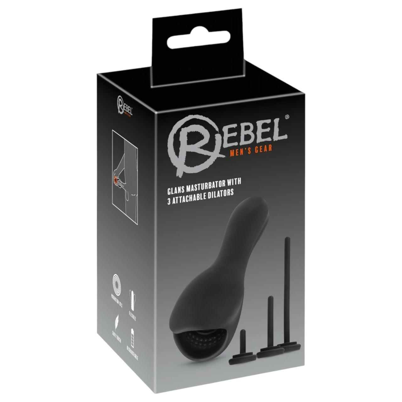 Rebel - makkvibrátor dilátorral (fekete)