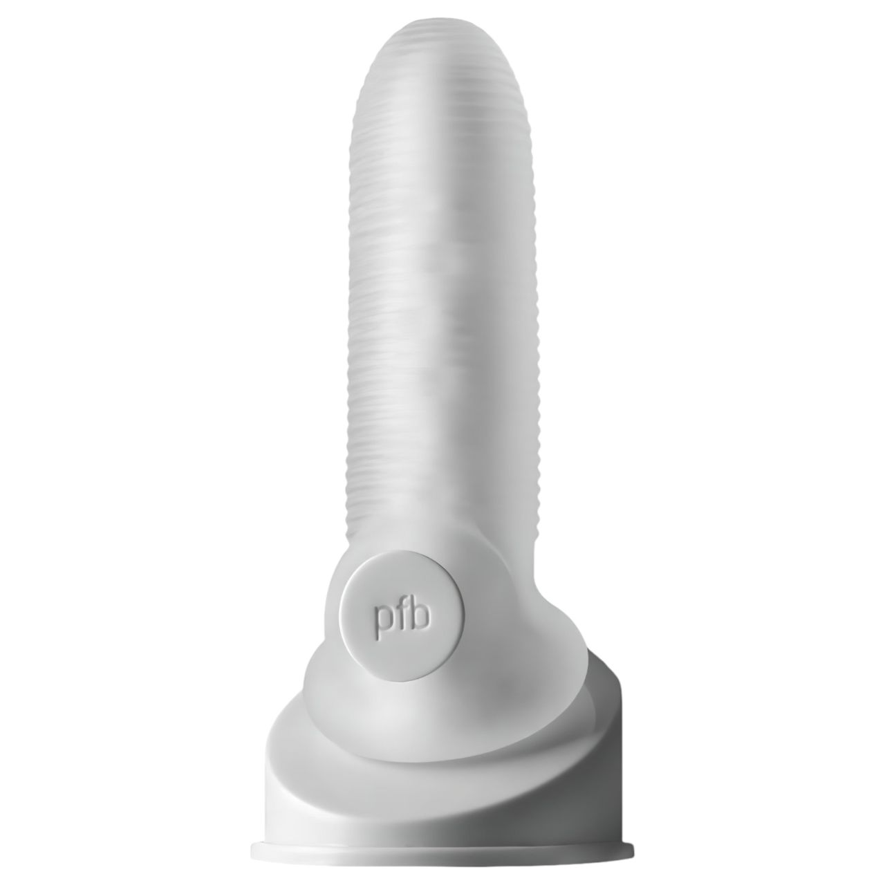 Perfect Fit - Fat Boy Micro Ribbed - péniszköpeny (15 cm, fehér)