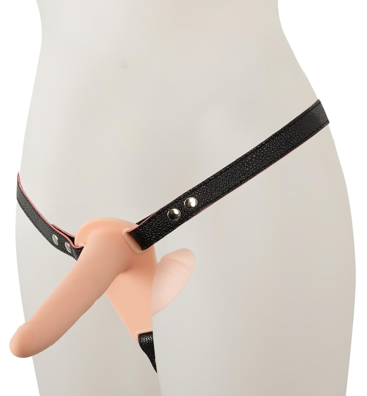 You2Toys - Strap-On - felcsatolható dupla vibrátor (natúr)