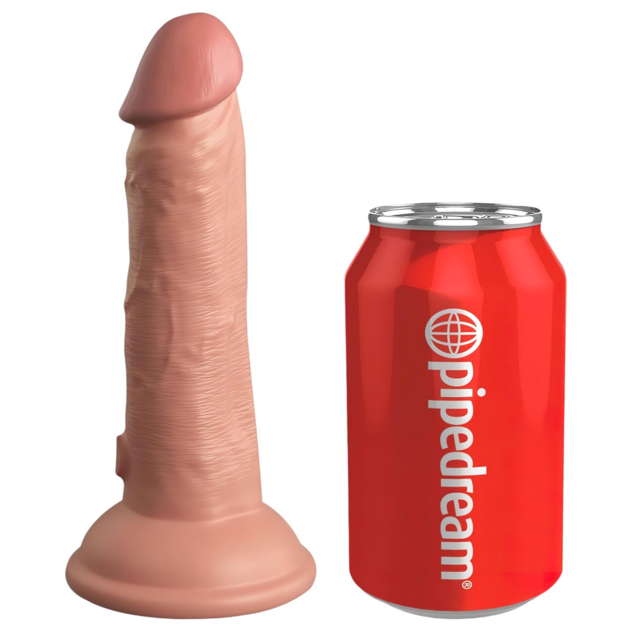 King Cock Elite 6 - tapadókorongos vibrátor (15 cm, testszínű)