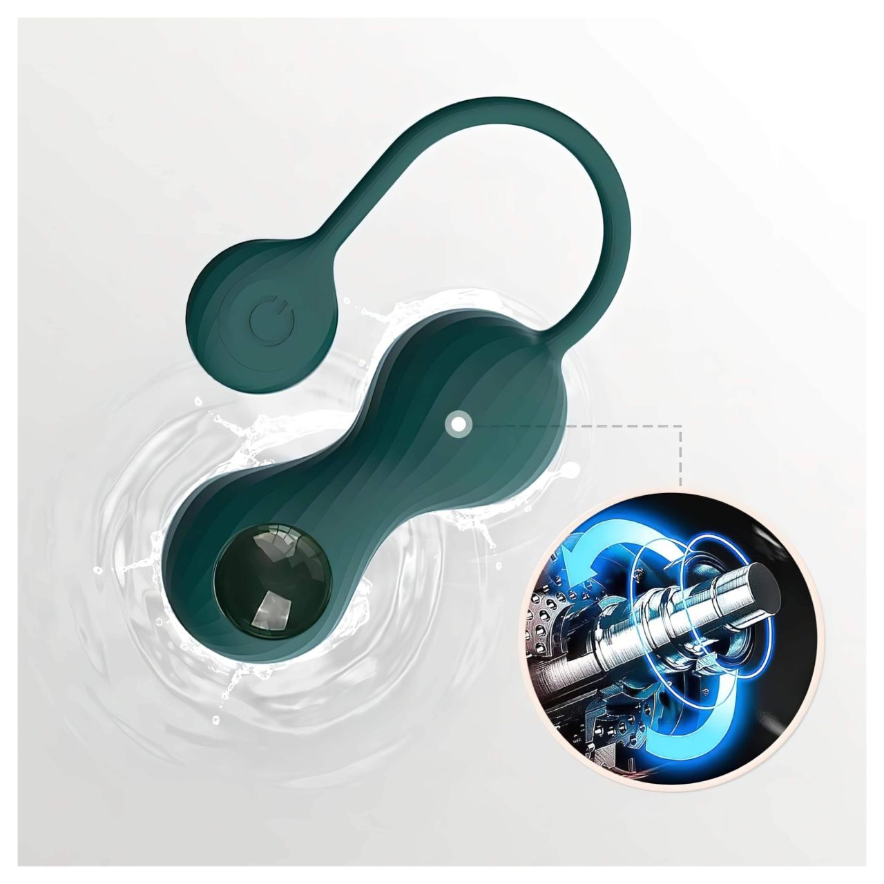 Magic Motion Crystal Duo – App-vezérelt vibrációs gésagolyó (zöld)