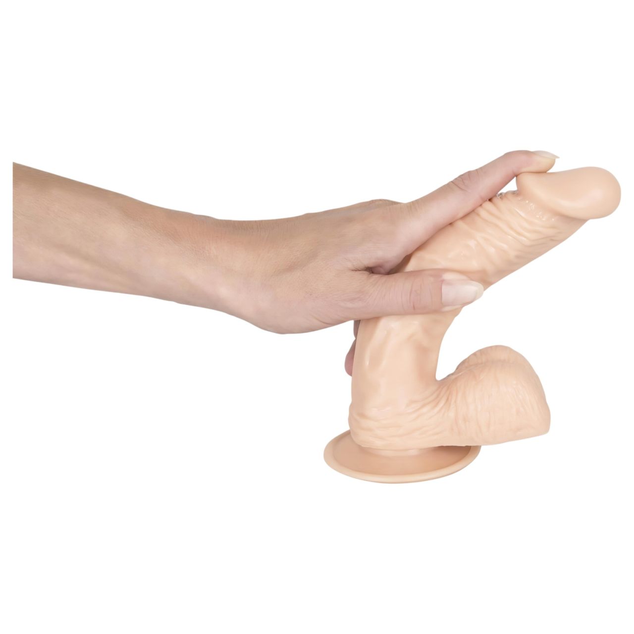 You2Toys - Európai szerető - herés dildó - közepes (testszínű)