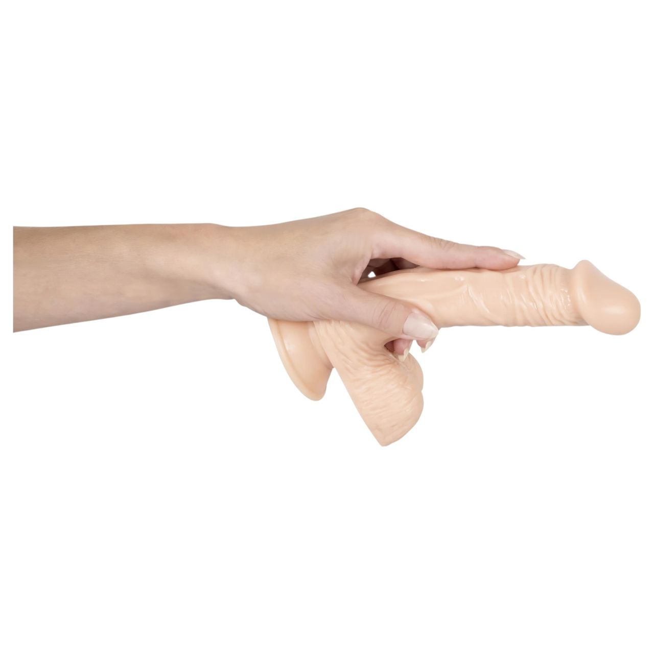 You2Toys - Európai szerető - herés dildó - közepes (testszínű)