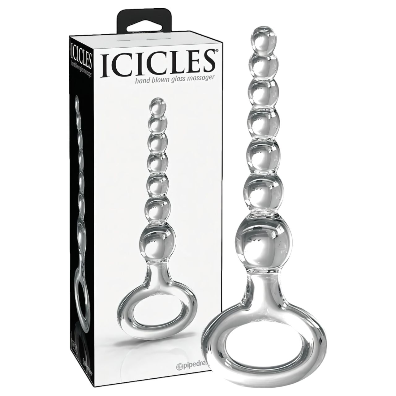 Icicles No. 67 - gömbös üveg dildó (átlátszó) Icicles No. 67 - gömbös üveg dildó (átlátszó)