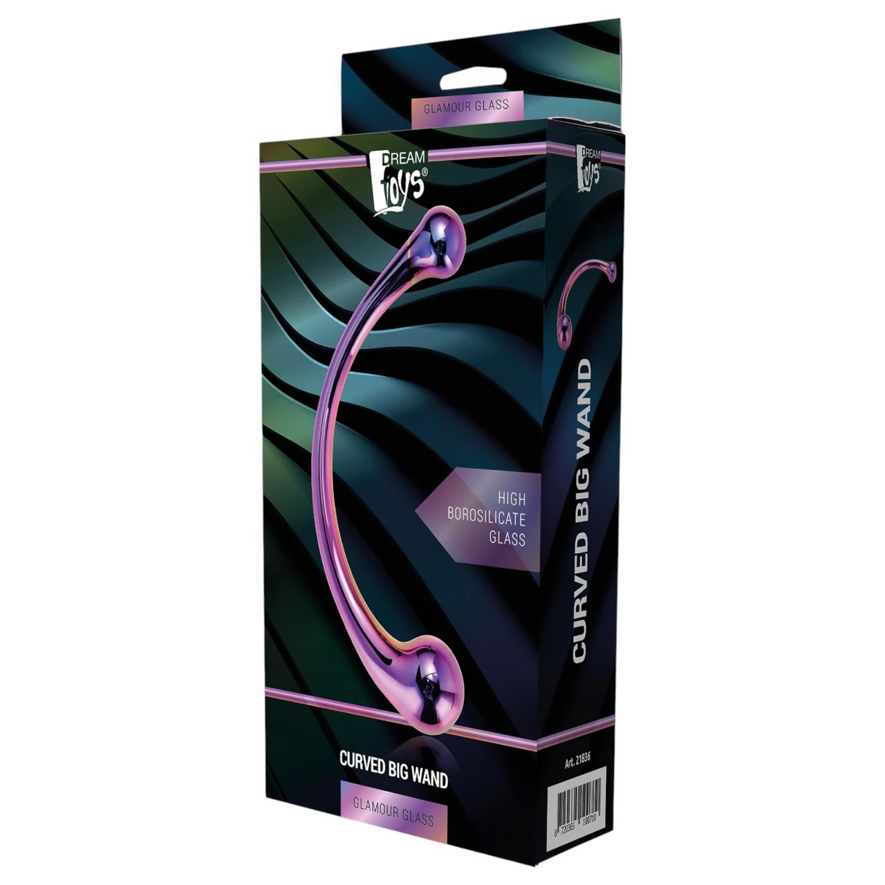 Dreamtoys - üveg masszírozó dildó (lila) Dreamtoys - üveg masszírozó dildó (lila)