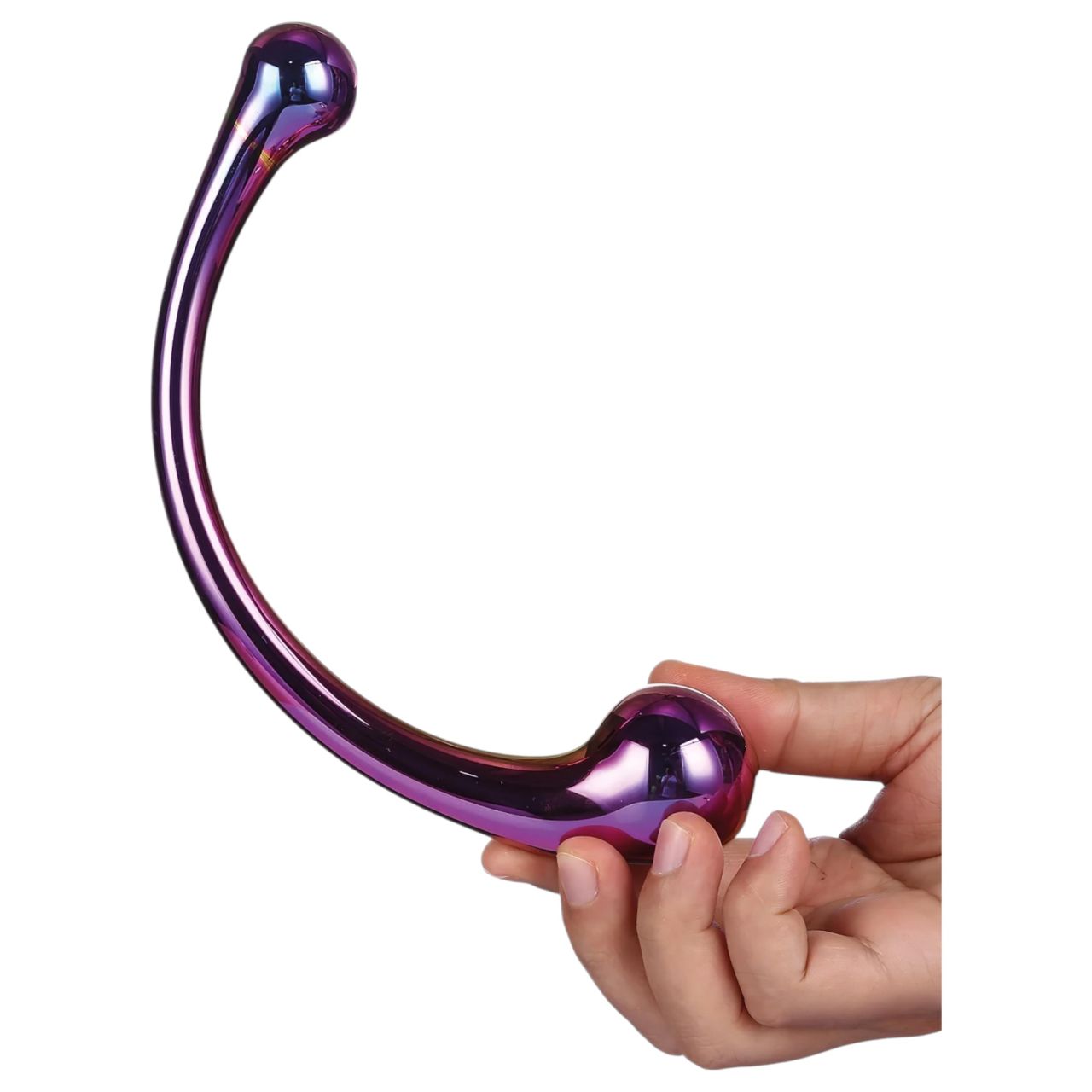 Dreamtoys - üveg masszírozó dildó (lila) Dreamtoys - üveg masszírozó dildó (lila)