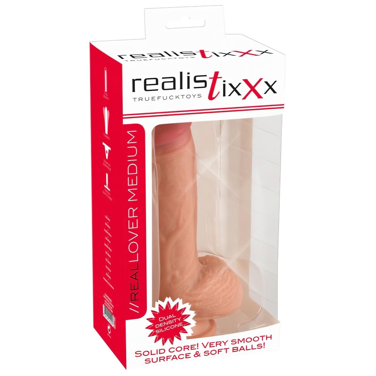 realistixxx - tapadókorongos élethű dildó (22 cm, testszínű)
