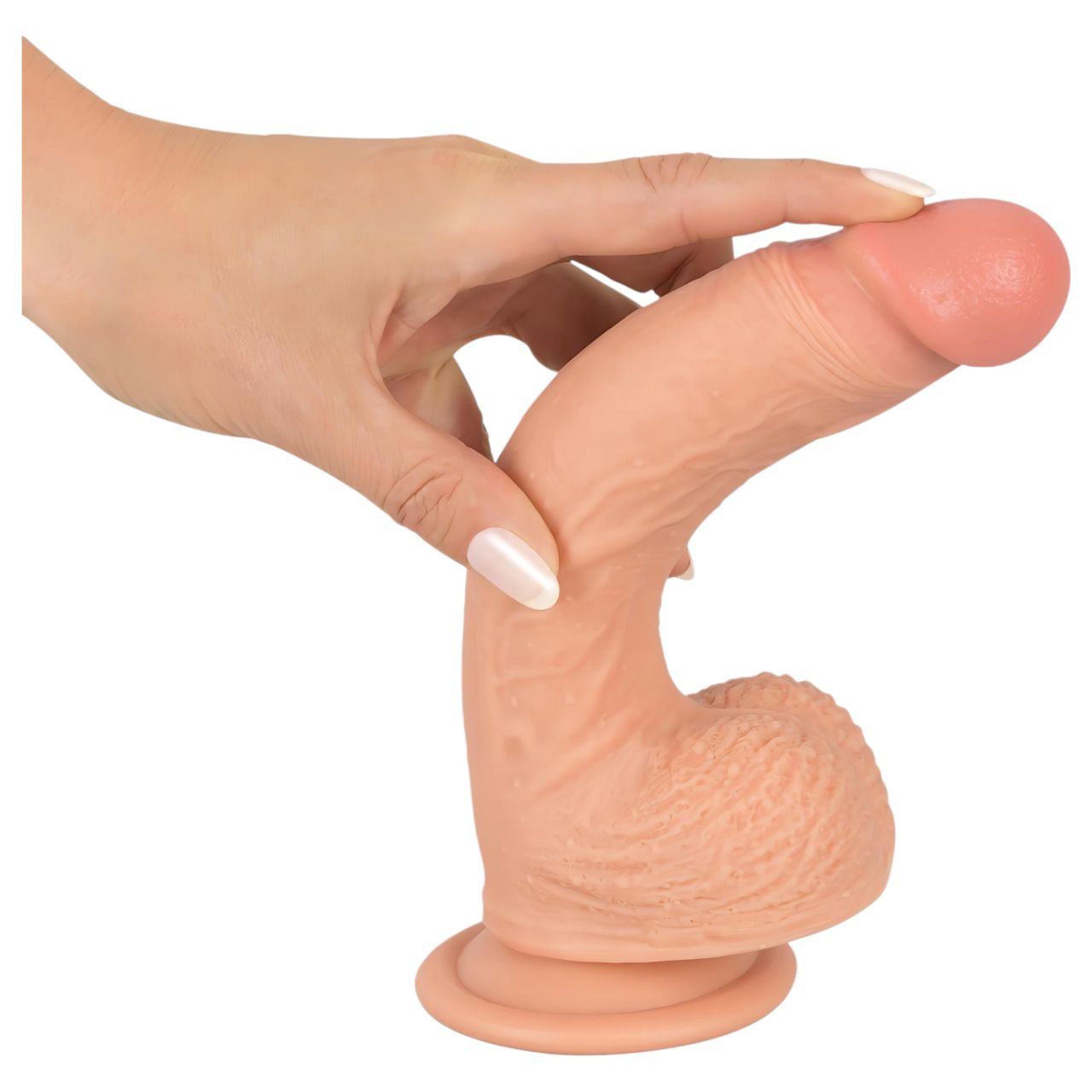 realistixxx - tapadókorongos élethű dildó (22 cm, testszínű)