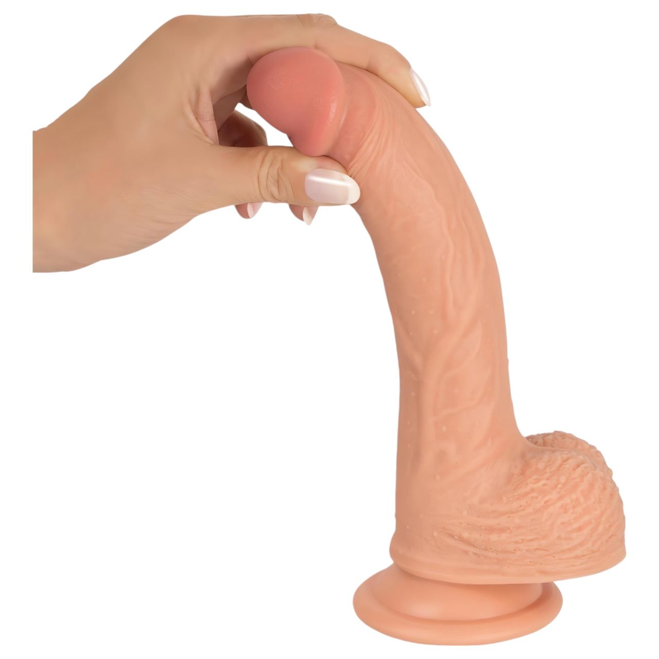realistixxx - tapadókorongos élethű dildó (22 cm, testszínű)