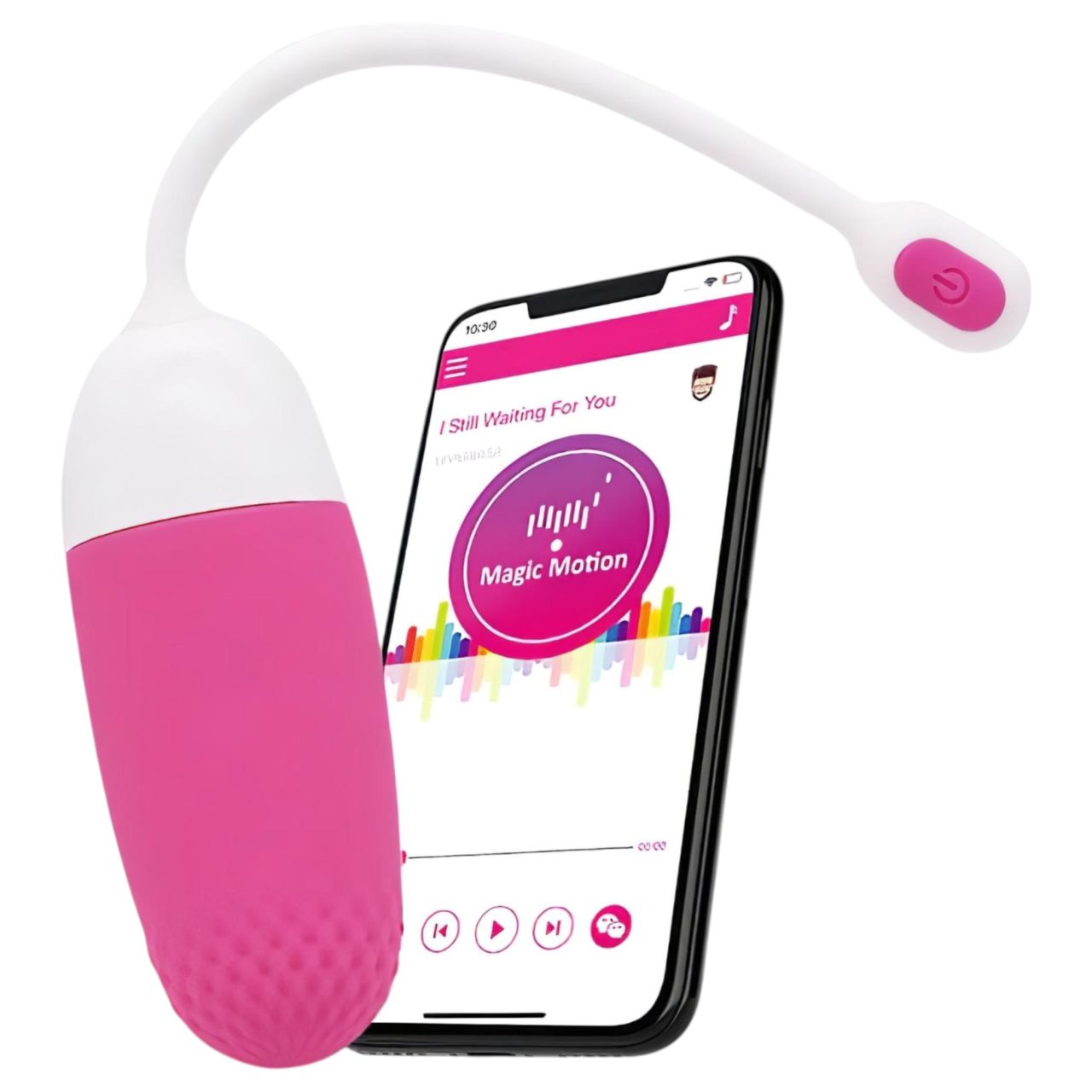Magic Motion Vini - App-vezérelt vibrációs tojás (pink-fehér)