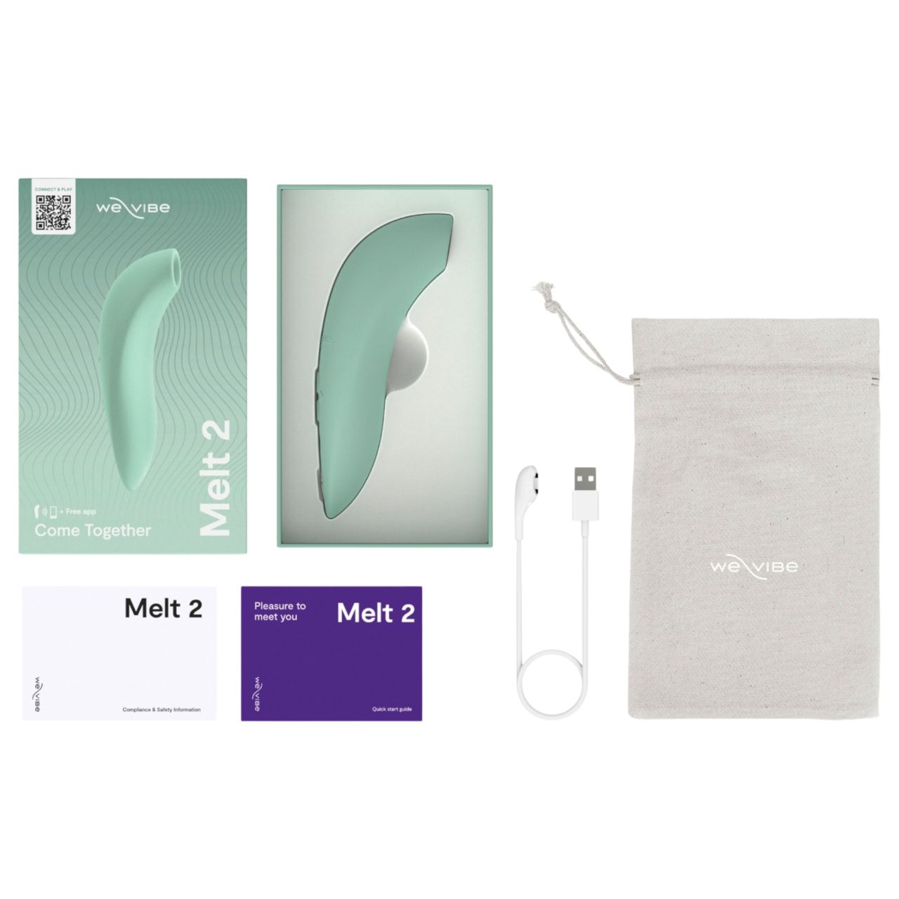 We-Vibe Melt 2 – App-vezérelt léghullámos csiklóizgató (türkiz) We-Vibe Melt 2 – App-vezérelt léghullámos csiklóizgató (türkiz)
