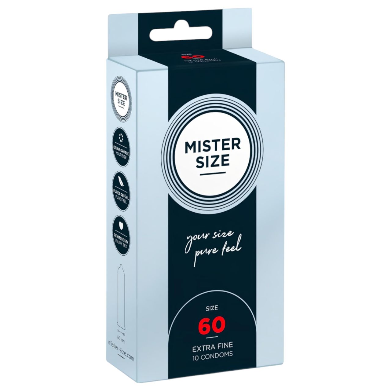 Mister Size vékony óvszer - 60 mm (10 db) Mister Size vékony óvszer - 60 mm (10 db)