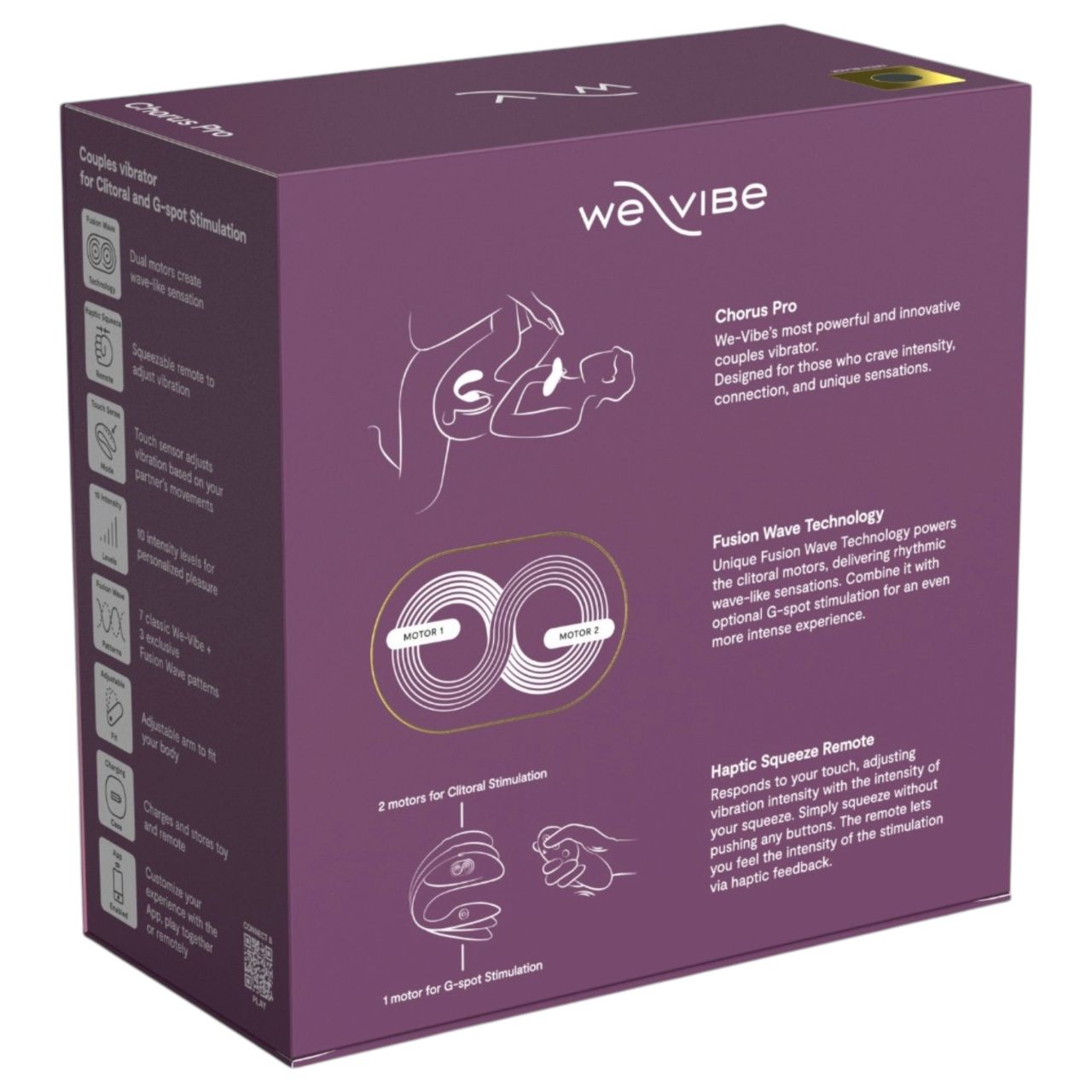 We-Vibe Chorus Pro - App- és távirányítós párvibrátor (fekete)