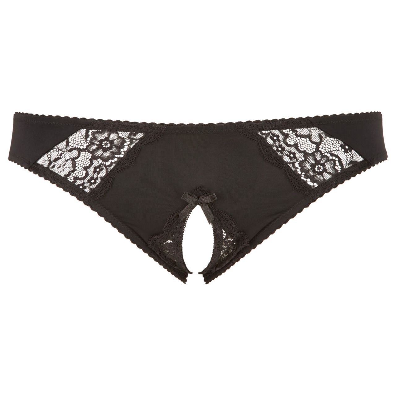 / Cottelli Plus Size - csipkés, nyitott bugyi (fekete) / Cottelli Plus Size - csipkés, nyitott bugyi (fekete)