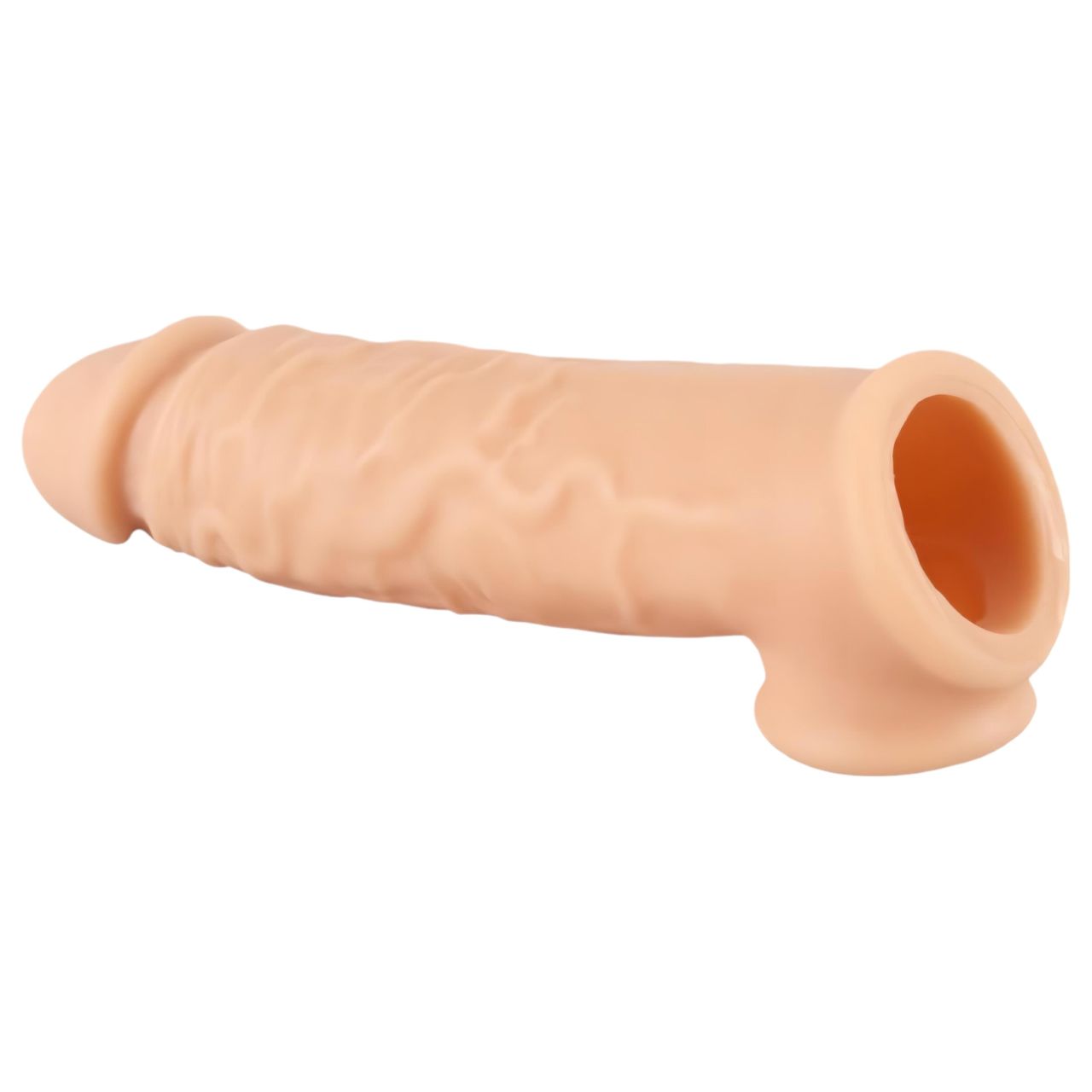 realistixxx - heregyűrűs péniszköpeny - 16 cm (natúr)