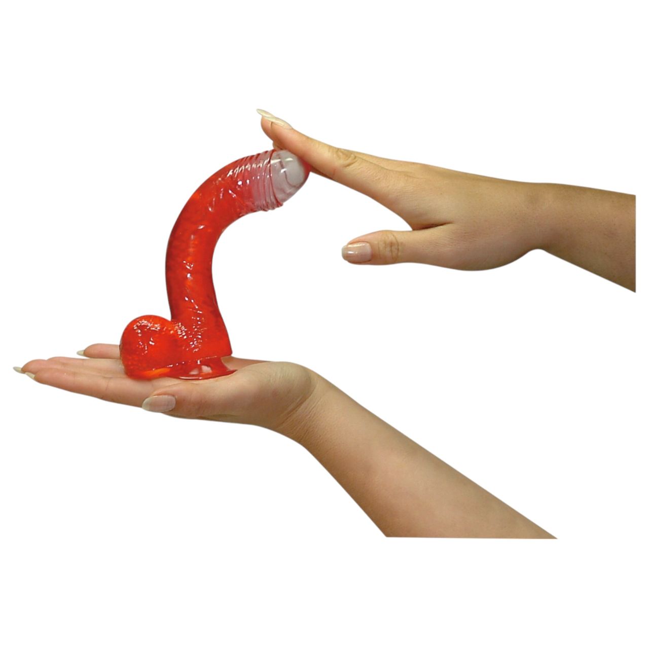NMC Jolly - vörös klasszikus dildó (17 cm)