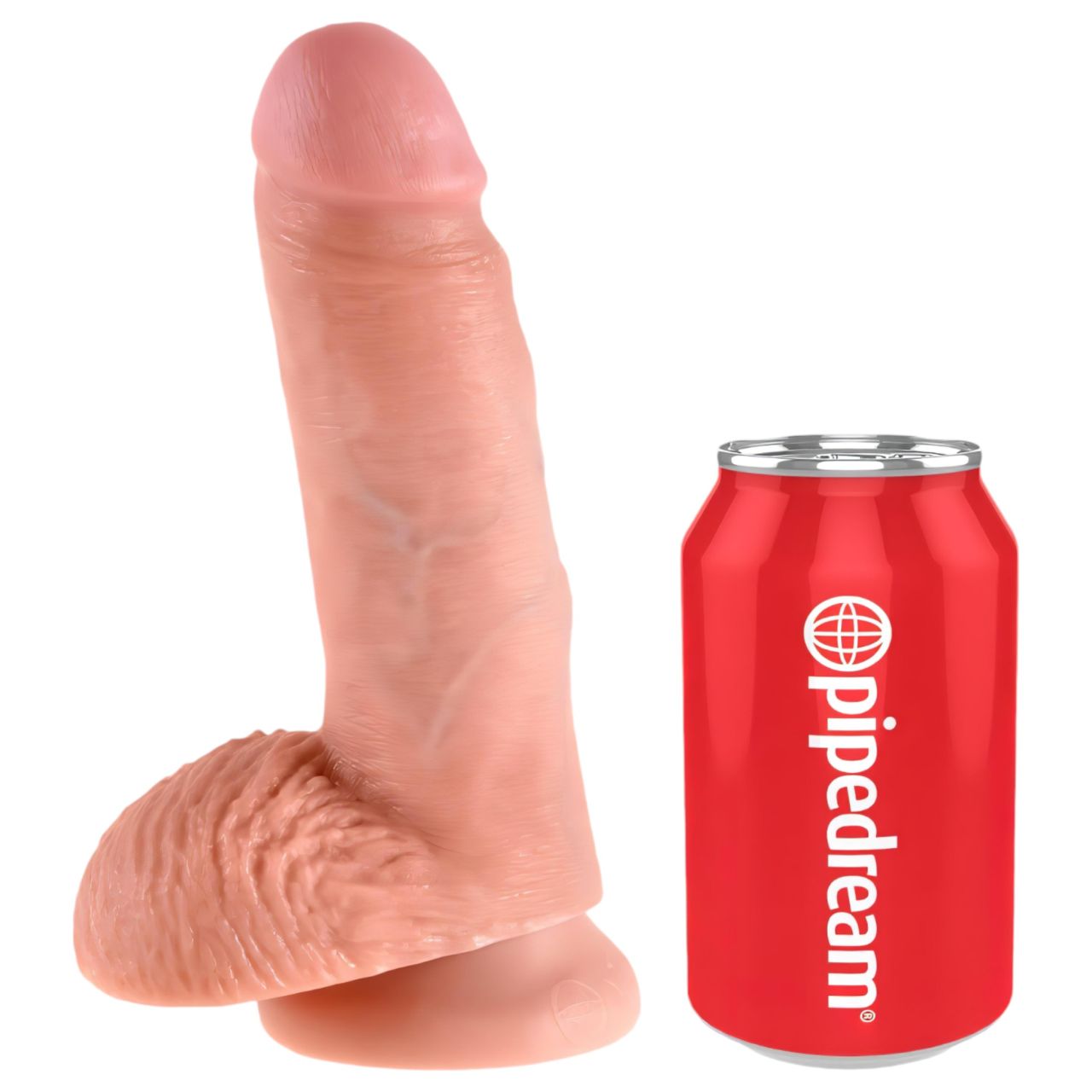 King Cock 7 herés dildó (18 cm, testszínű)