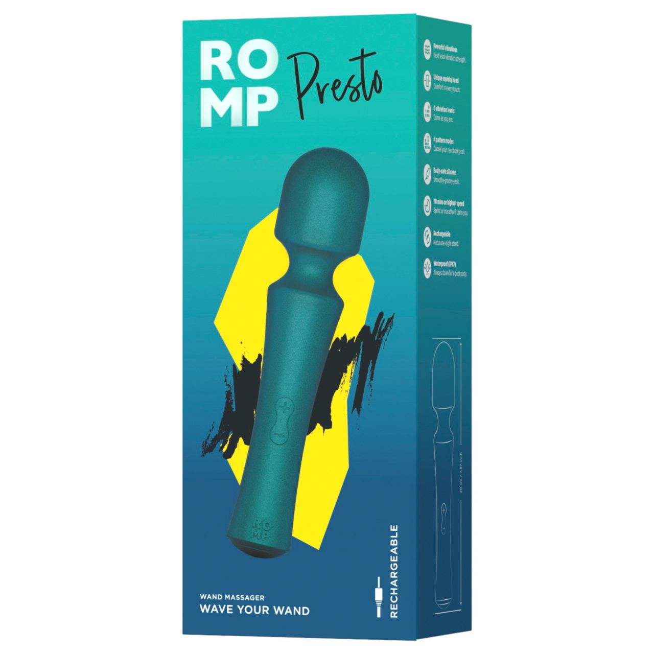 ROMP Presto - wand masszírozó vibrátor (zöld)