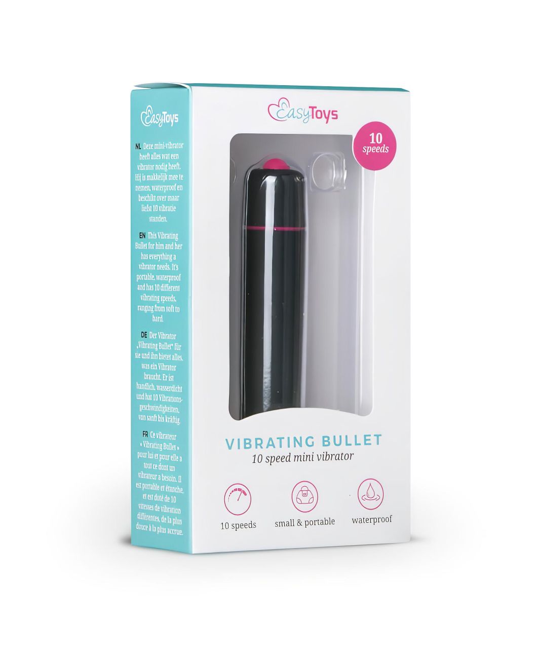 EasyToys Bullet - vízálló rúdvibrátor (fekete)
