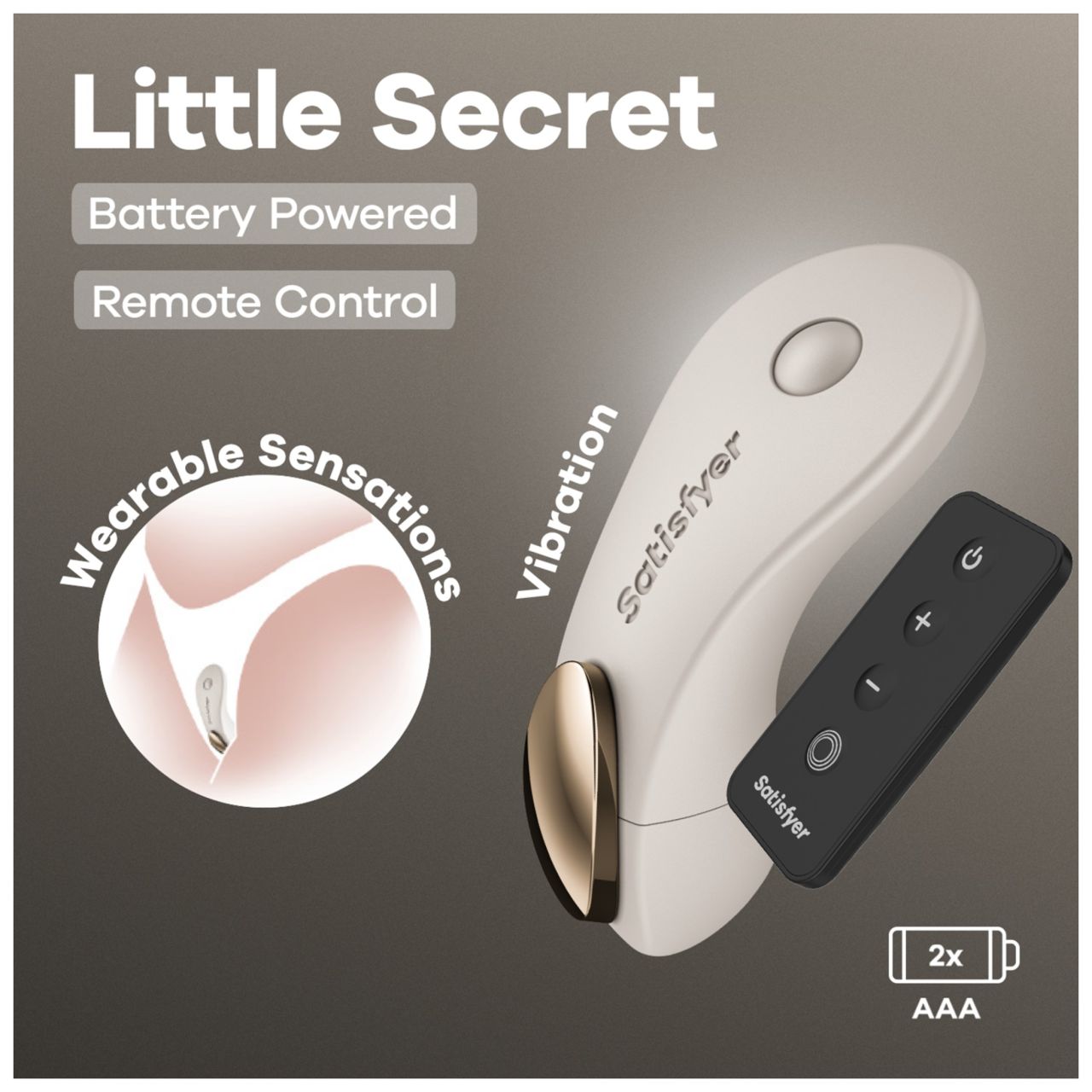 Satisfyer Little Secret - hordható bugyivibrátor, vibrációs bugyi (fehér) Satisfyer Little Secret - hordható bugyivibrátor, vibrációs bugyi (fehér)