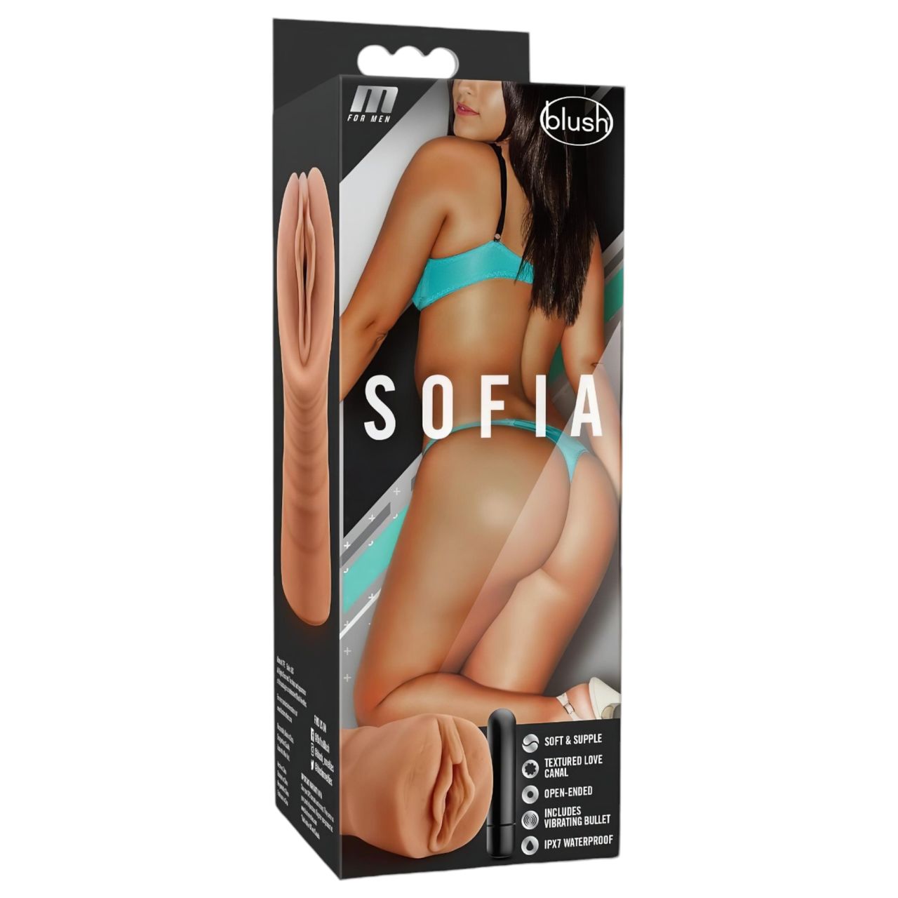 M For Men Sofia - vibráló műpunci (testszínű)
