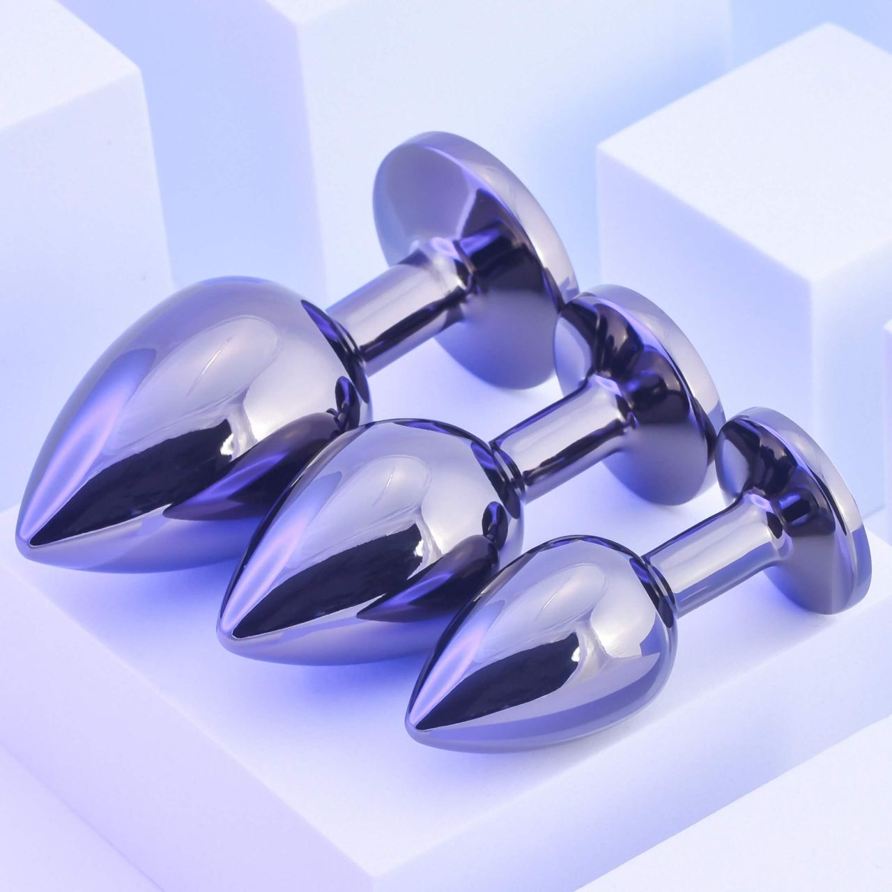 Playboy - anál plug szett - 3 részes (ezüst) Playboy - anál plug szett - 3 részes (ezüst)