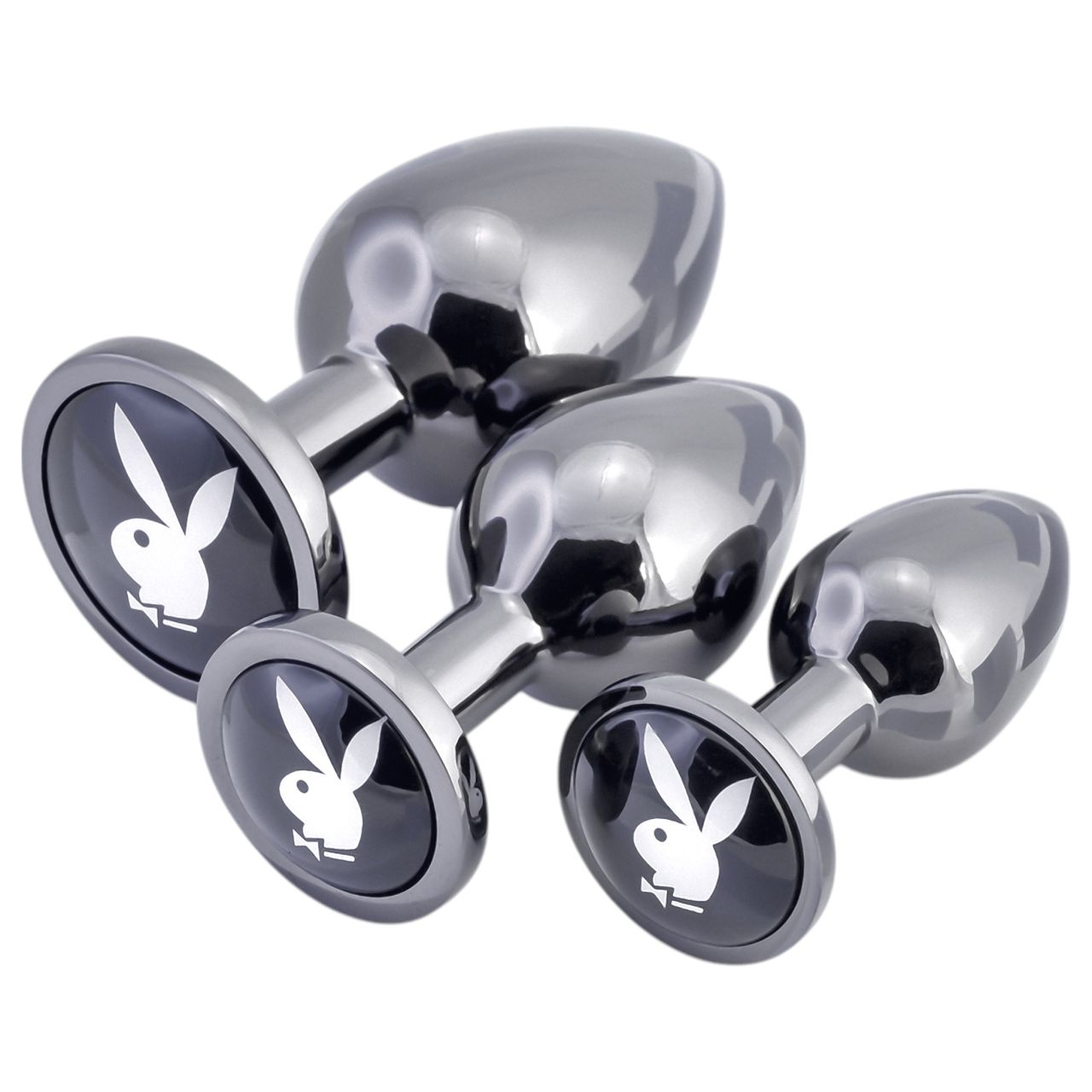 Playboy - anál plug szett - 3 részes (ezüst) Playboy - anál plug szett - 3 részes (ezüst)