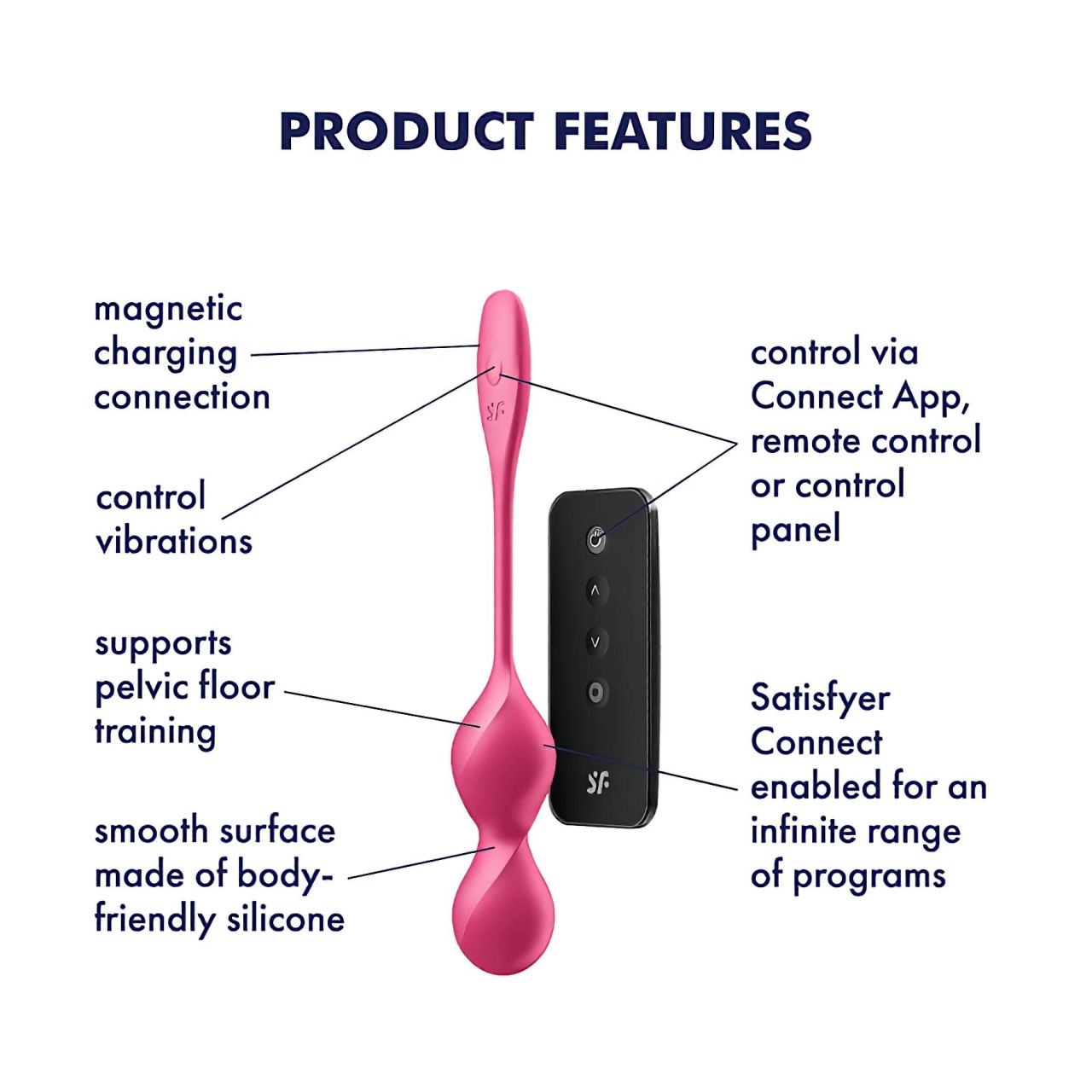 Satisfyer Love Birds 2 – App-vezérelt vibrációs gésagolyó (pink)