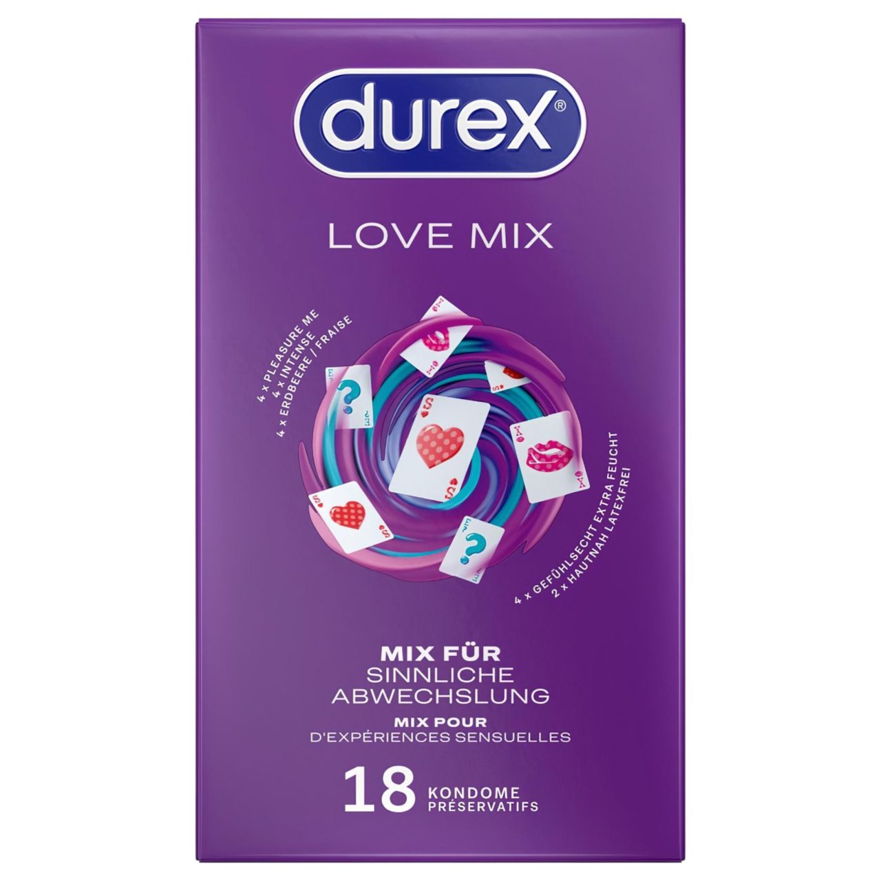 Durex Love Mix - óvszer csomag (18 db)