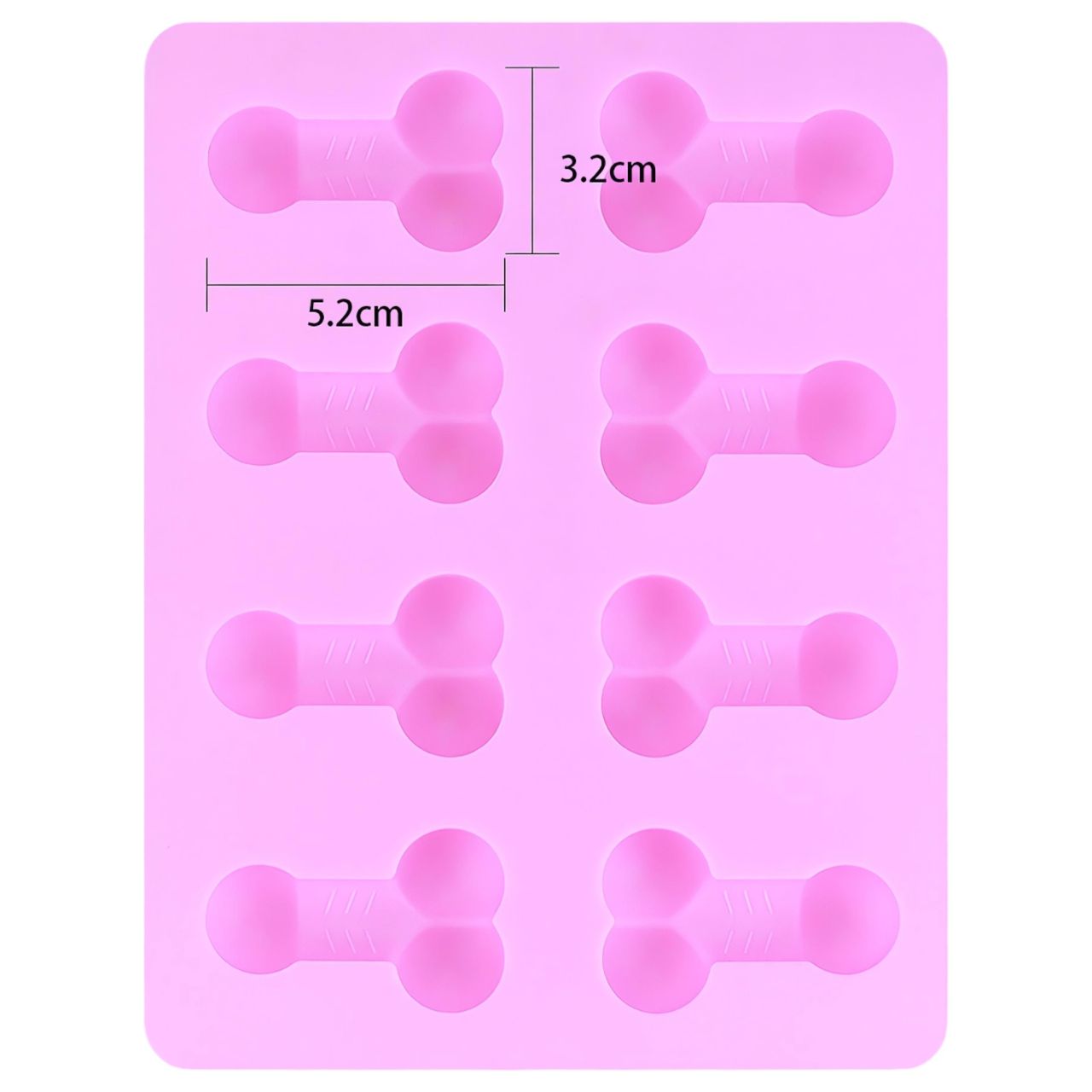 Pénisz formájú jégkocka készítő forma (pink)