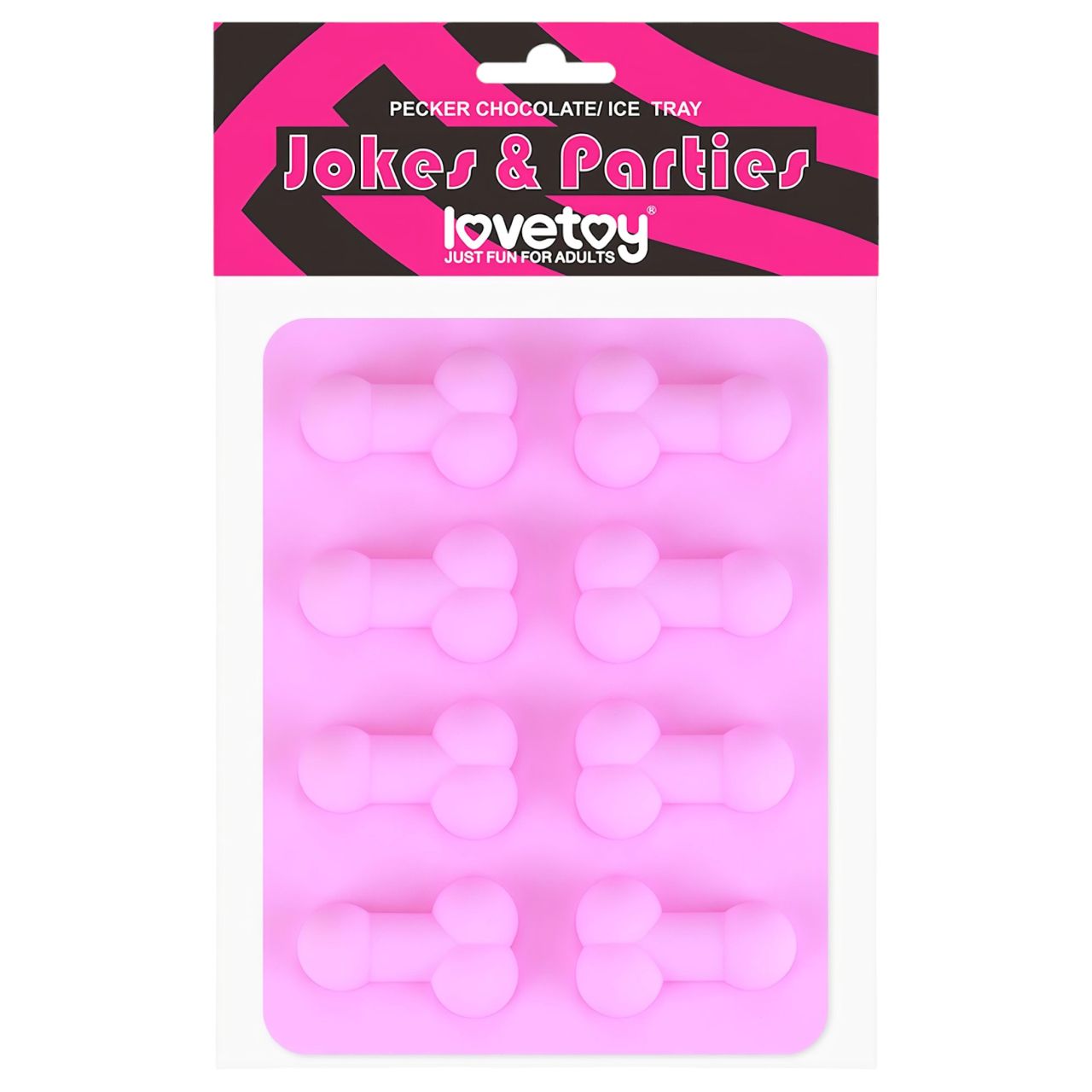 Pénisz formájú jégkocka készítő forma (pink)