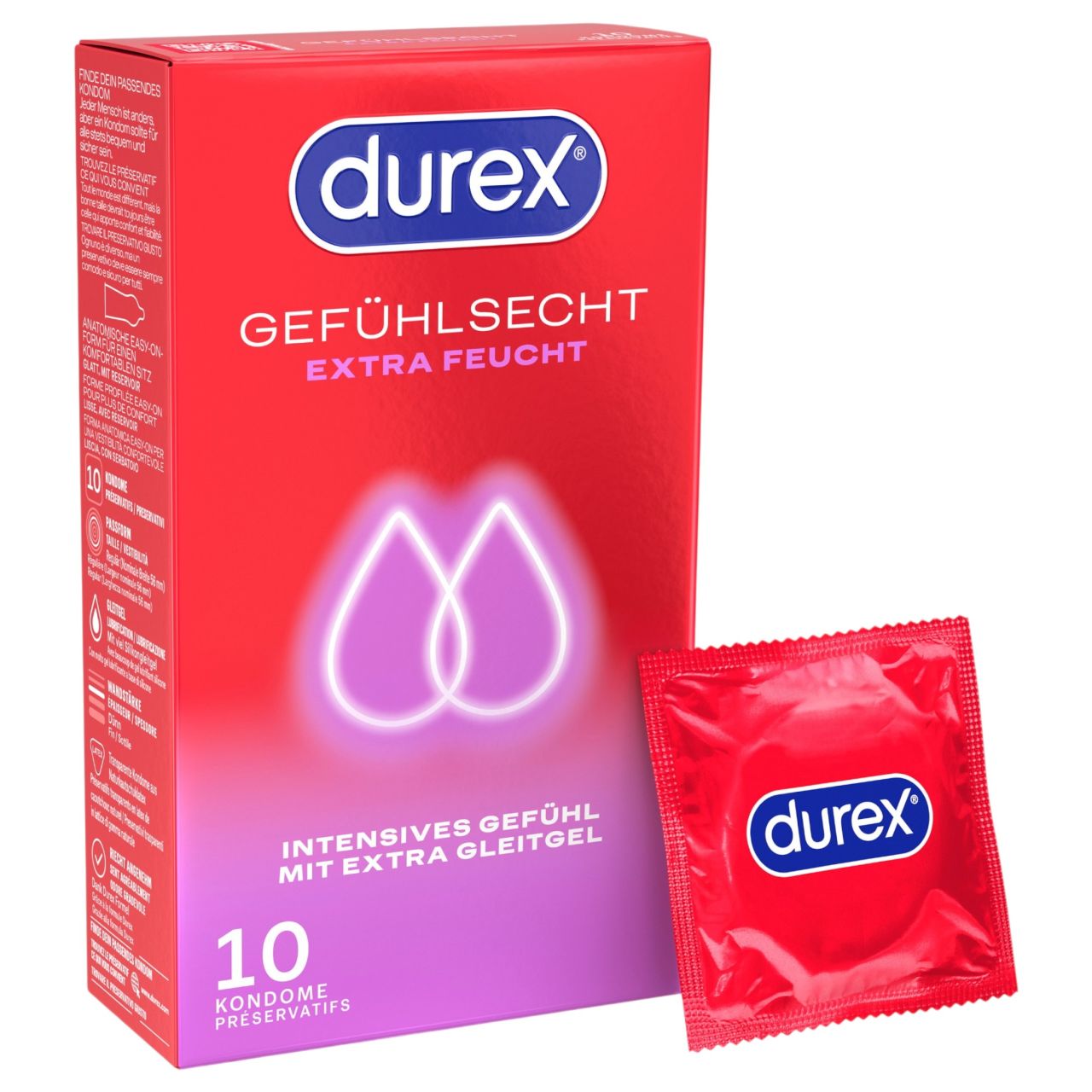 Durex - extra síkosított óvszer (10 db) Durex - extra síkosított óvszer (10 db)