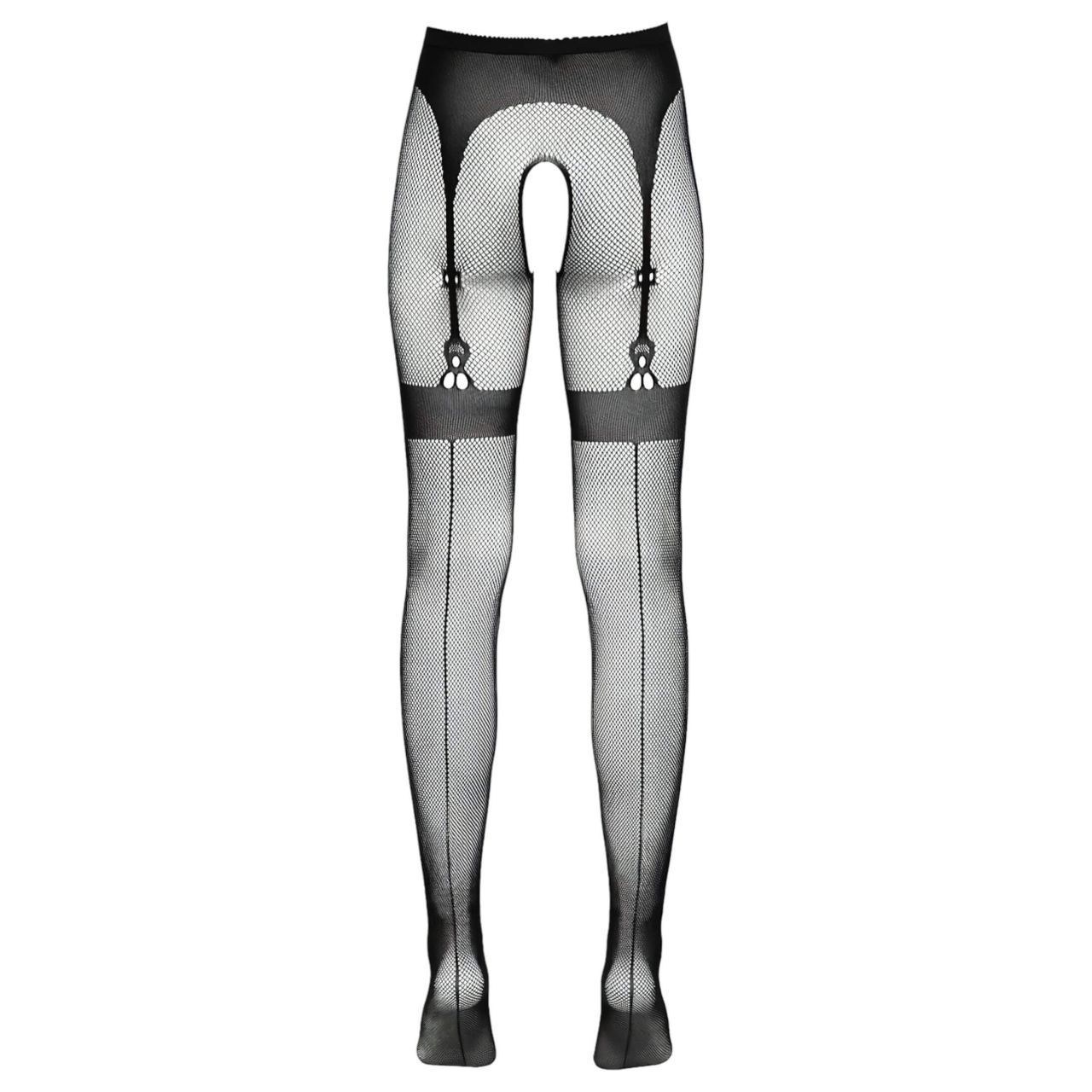 Cottelli Legwear - combfixes nyitott harisnya (fekete, S-L) Cottelli Legwear - combfixes nyitott harisnya (fekete, S-L)