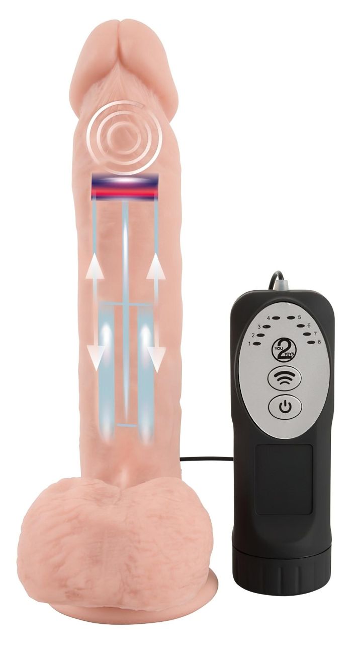 Medical Thrusting - tapadókorongos, lökő-forgó vibrátor (testszínű) Medical Thrusting - tapadókorongos, lökő-forgó vibrátor (testszínű)