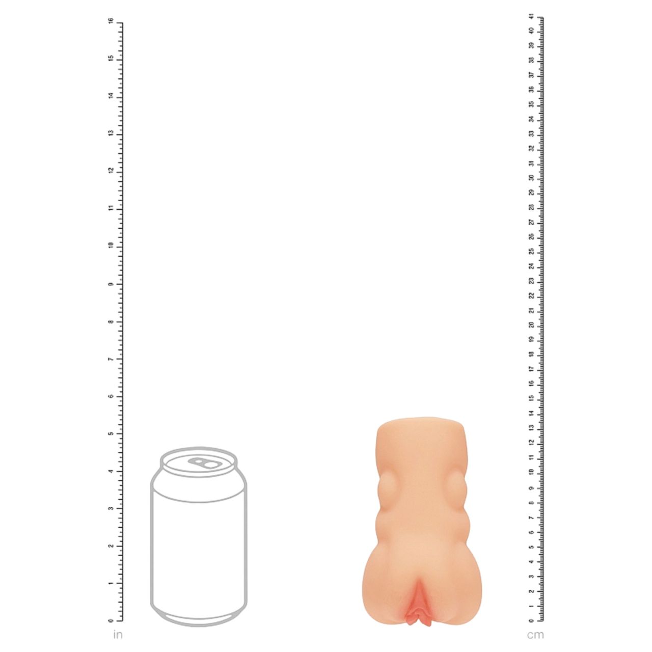 XKIN - realisztikus műpunci maszturbátor - L (natúr)
