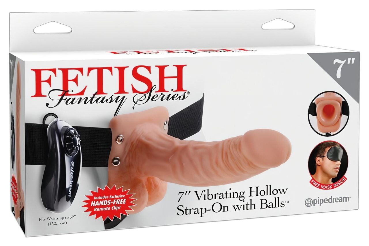 Pipedream - Fetish Strap-on 7 - felcsatolható vibrátor (testszínű)