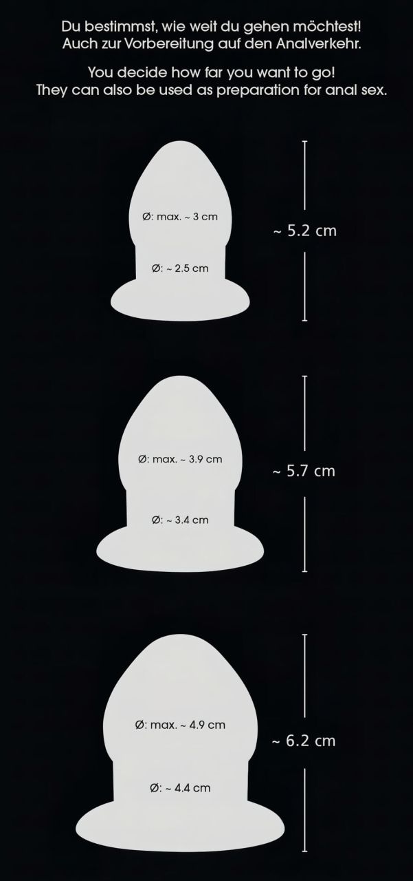 You2Toys - Stretching Plug Kit - anál plug szett - 3 db (fekete) You2Toys - Stretching Plug Kit - anál plug szett - 3 db (fekete)