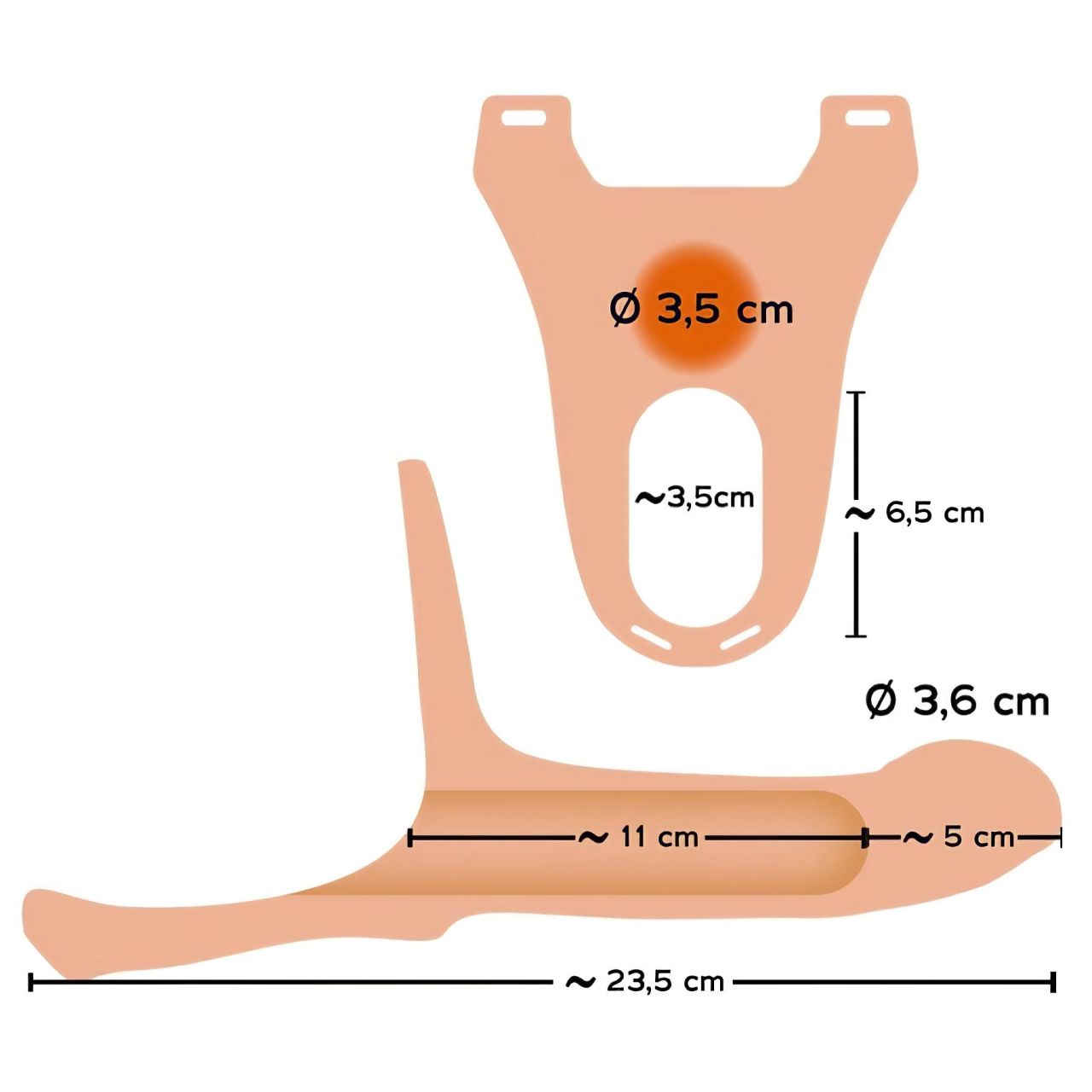 You2Toys - Strap-on M - felcsatolható, üreges dildó (testszínű)