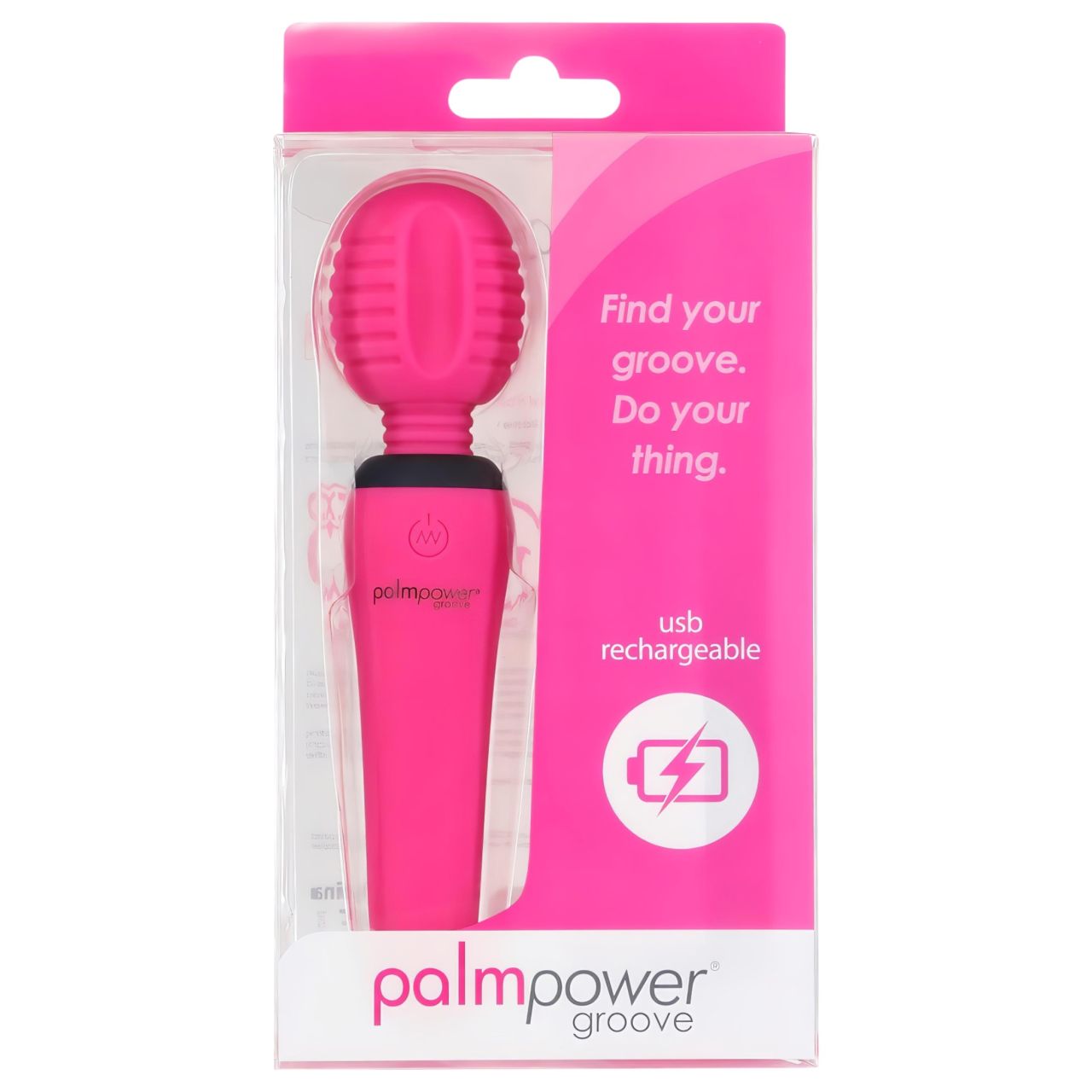 PalmPower Groove - akkus wand masszírozó vibrátor (pink)