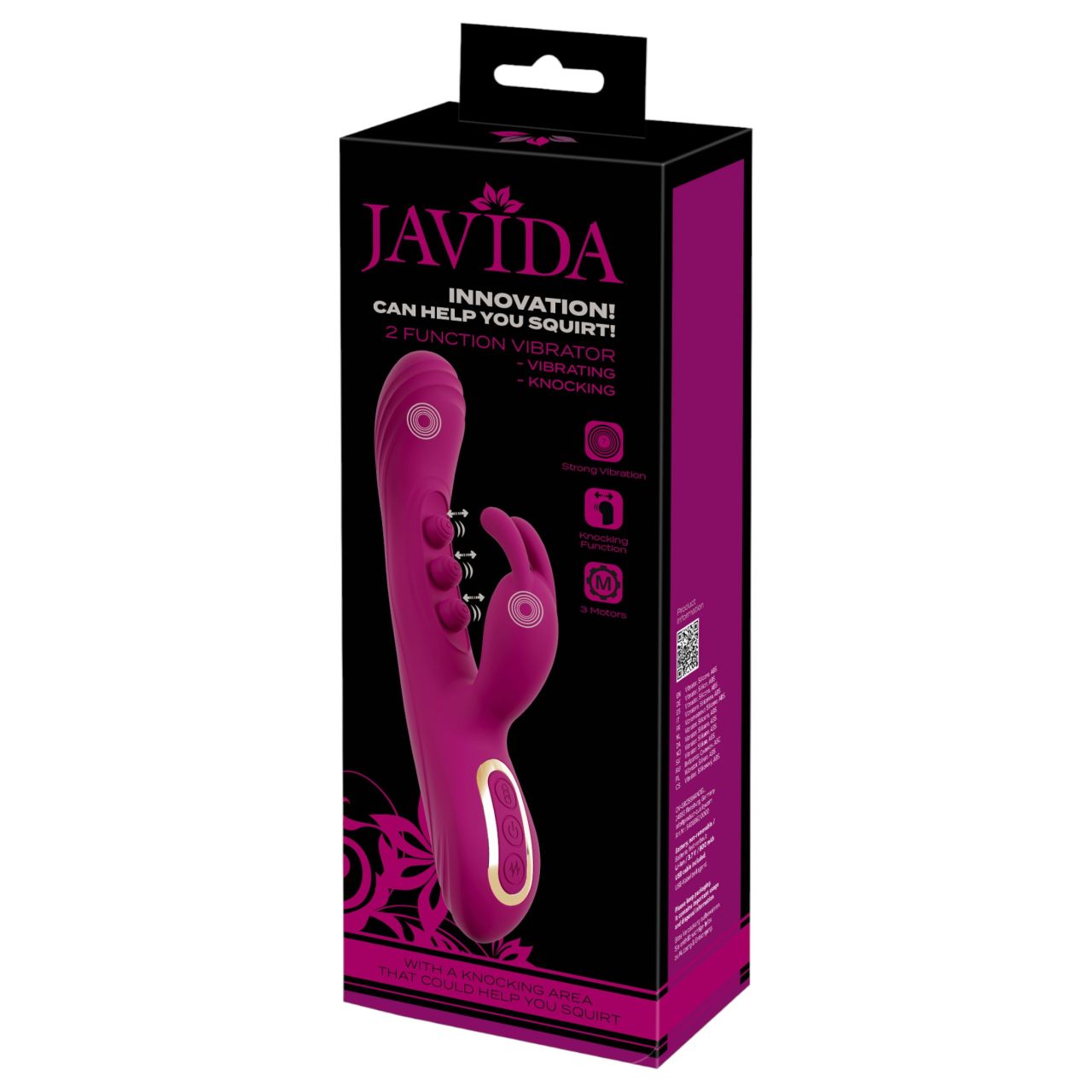 Javida - golyós, csiklókaros vibrátor (lila)