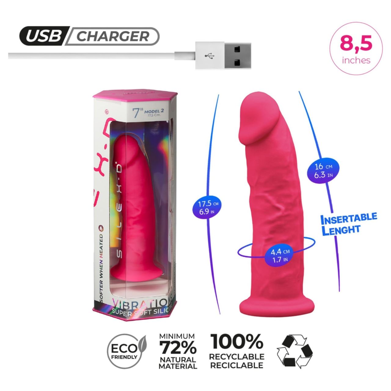 Silexd - tapadókorongos vibrátor távirányítóval (pink)