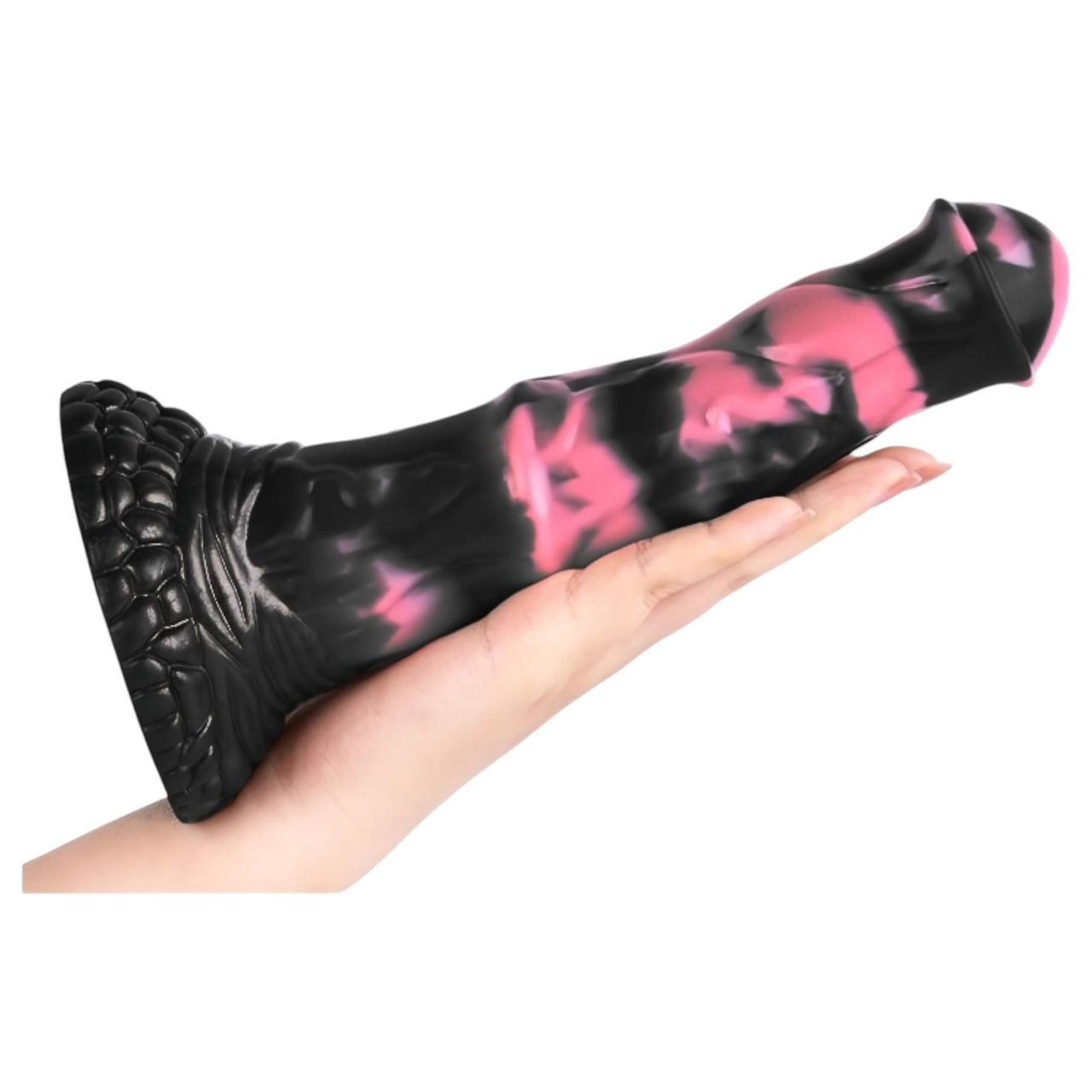 Bad Horse - szilikon ló pénisz dildó - 18 cm (fekete-pink)