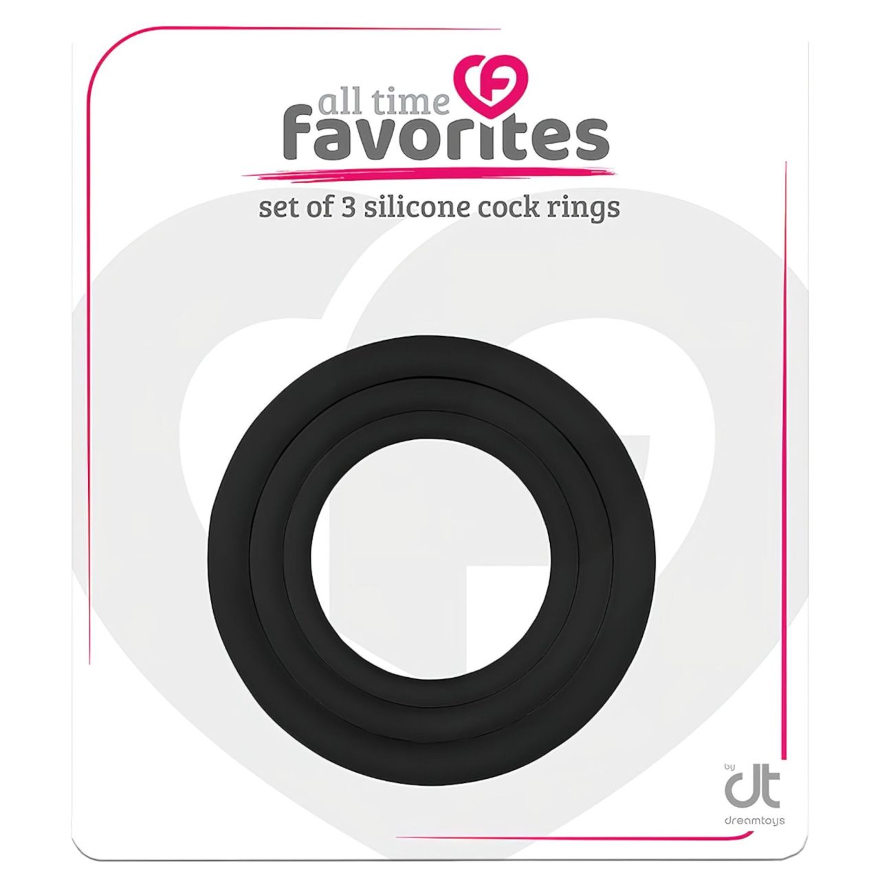 All time Favorites - péniszgyűrű szett - 3 db (fekete) All time Favorites - péniszgyűrű szett - 3 db (fekete)