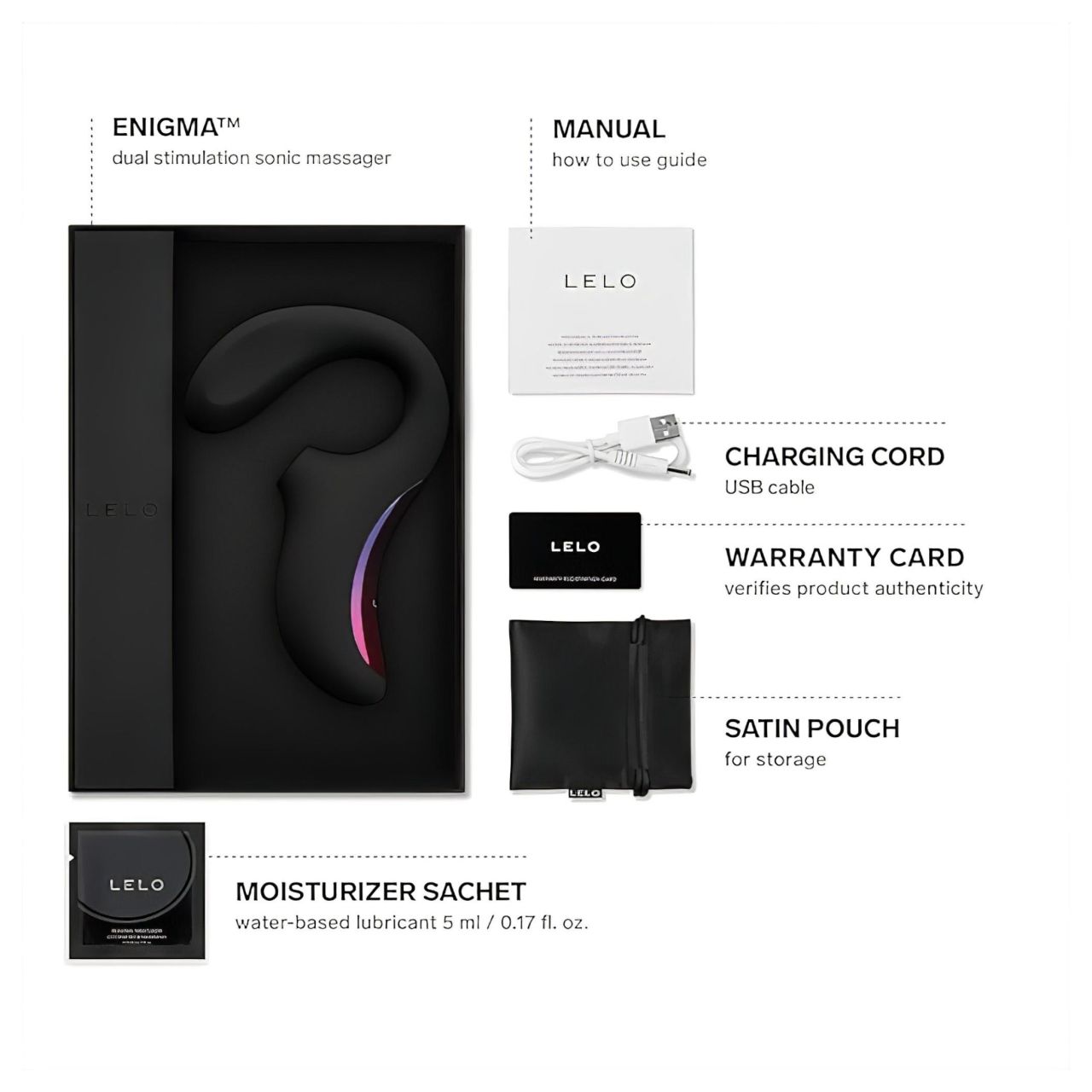 LELO Enigma - akkus, vízálló, 2in1 G-pont vibrátor (fekete) LELO Enigma - akkus, vízálló, 2in1 G-pont vibrátor (fekete)