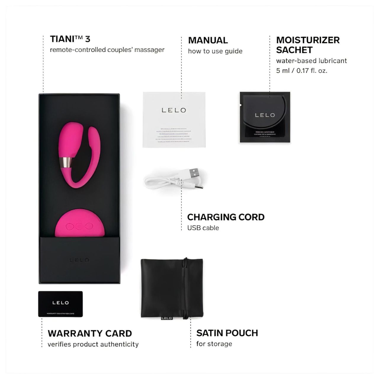 LELO Tiani 3 - szilikon párvibrátor (pink)