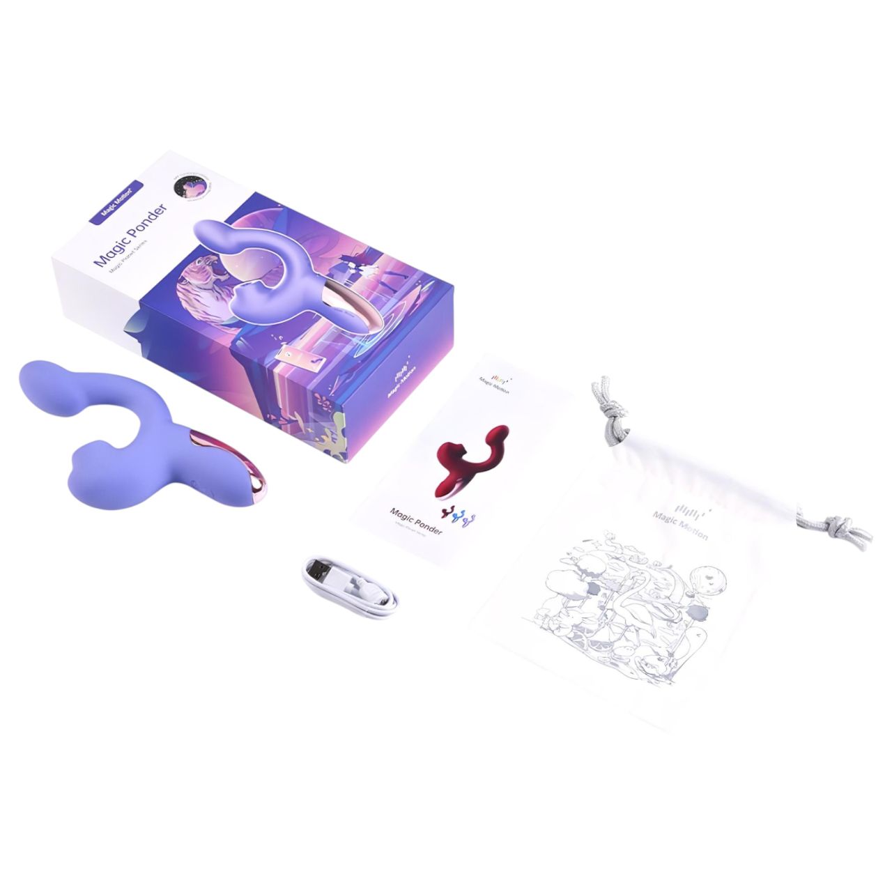 Magic Motion Magic Ponder - 2in1 csiklókaros vibrátor (lila)