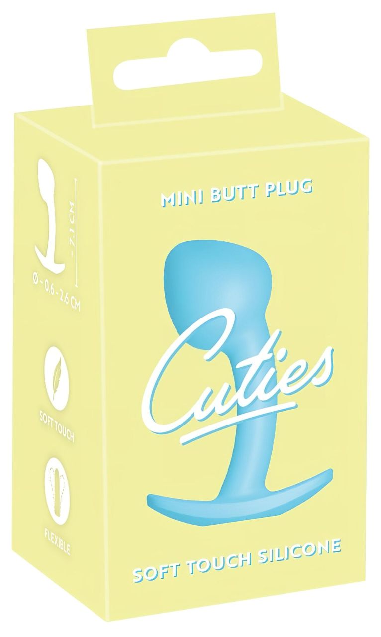 Cuties Mini Butt Plug - szilikon anál plug (kék, 2,6 cm)