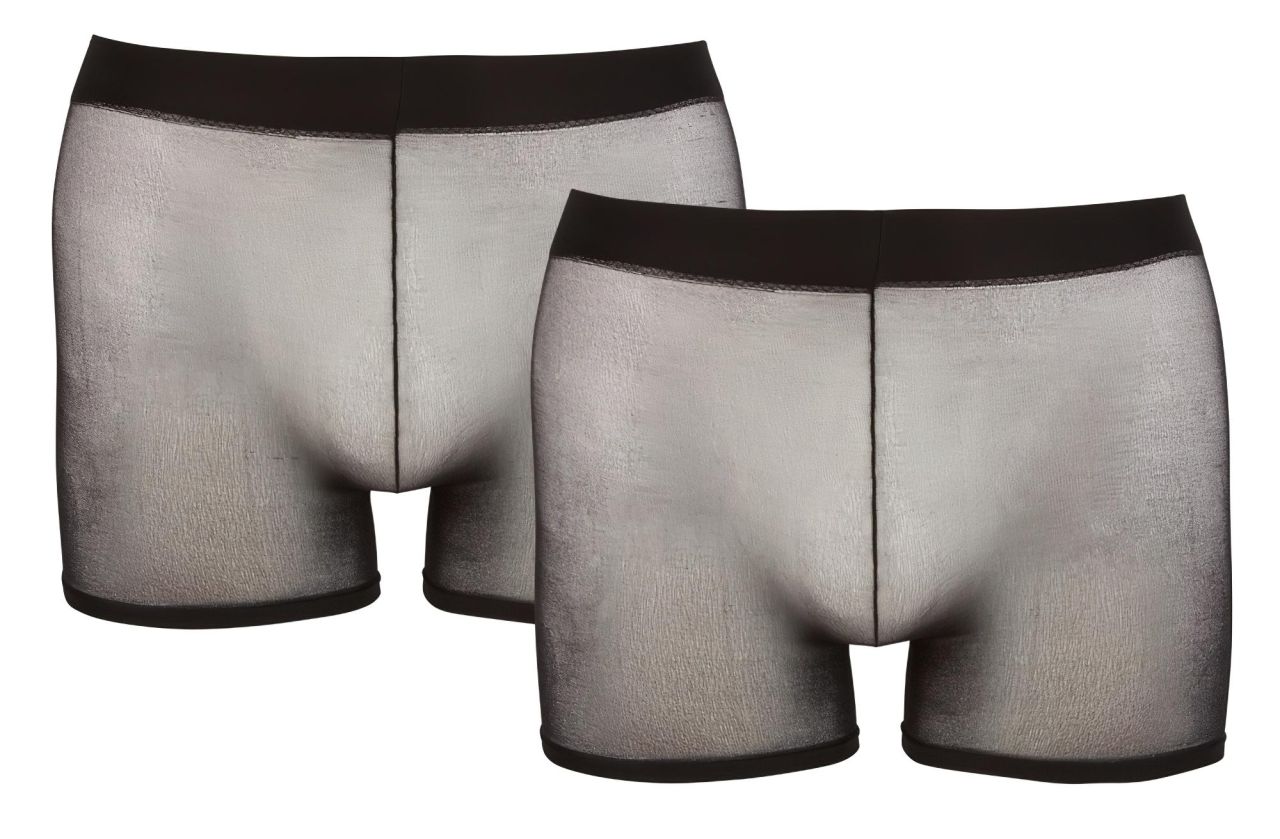 Svenjoyment - átlátszó boxer szett - fekete (2 részes) S-L